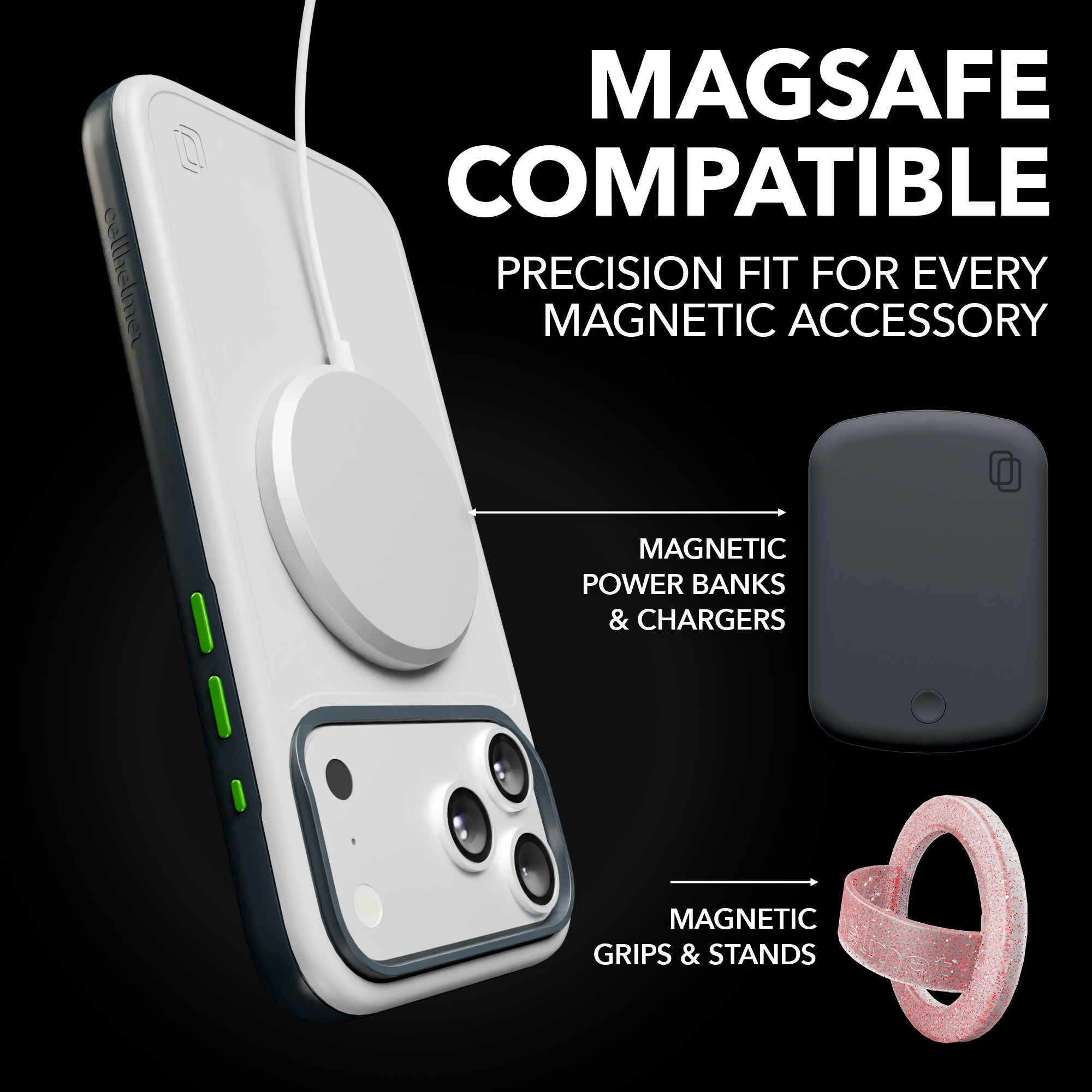 Shock-Absorbent MagSafe® Case for Apple iPhone 17 in Hyper Slate | Fortitude Series None / None / Hyper Slate