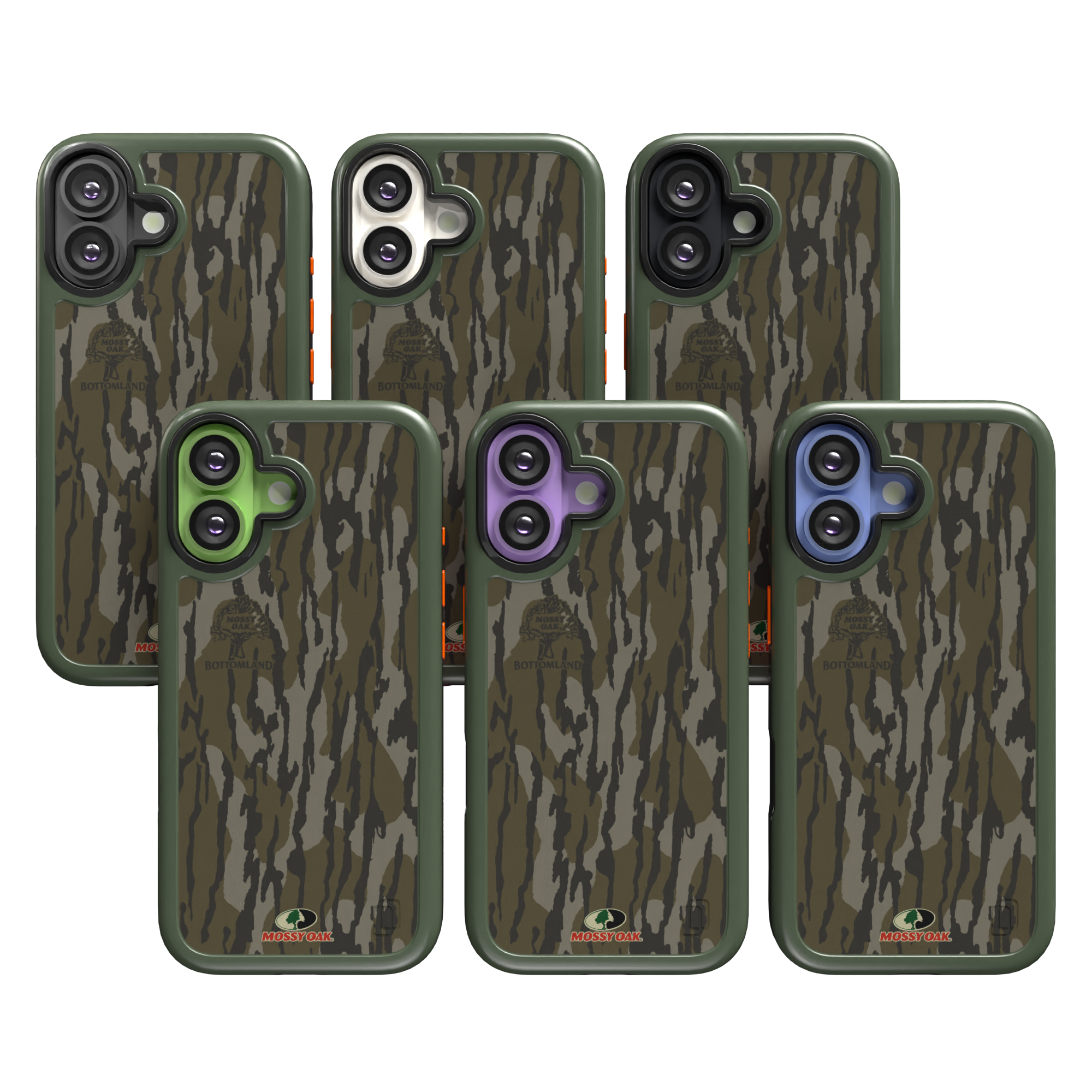 Shock-Absorbent MagSafe® Case for Apple iPhone 17 in Mossy Oak Bottomland Camo | Fortitude Series None / None / Bottomlands