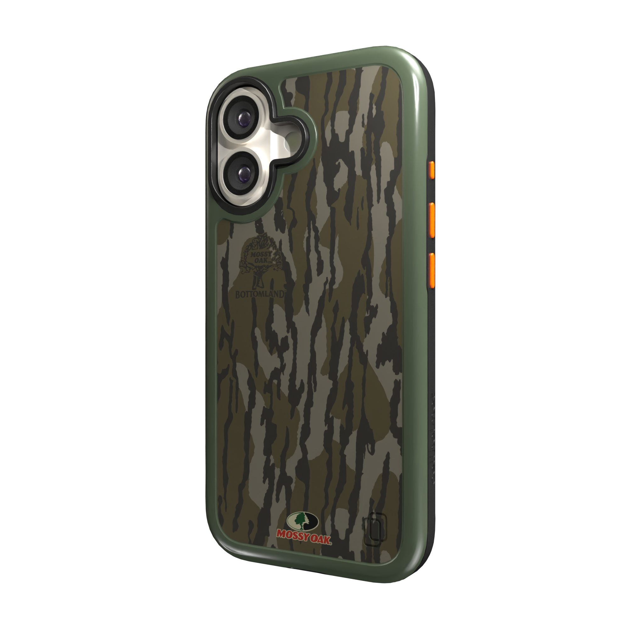 Shock-Absorbent MagSafe® Case for Apple iPhone 17 in Mossy Oak Bottomland Camo | Fortitude Series None / None / Bottomlands