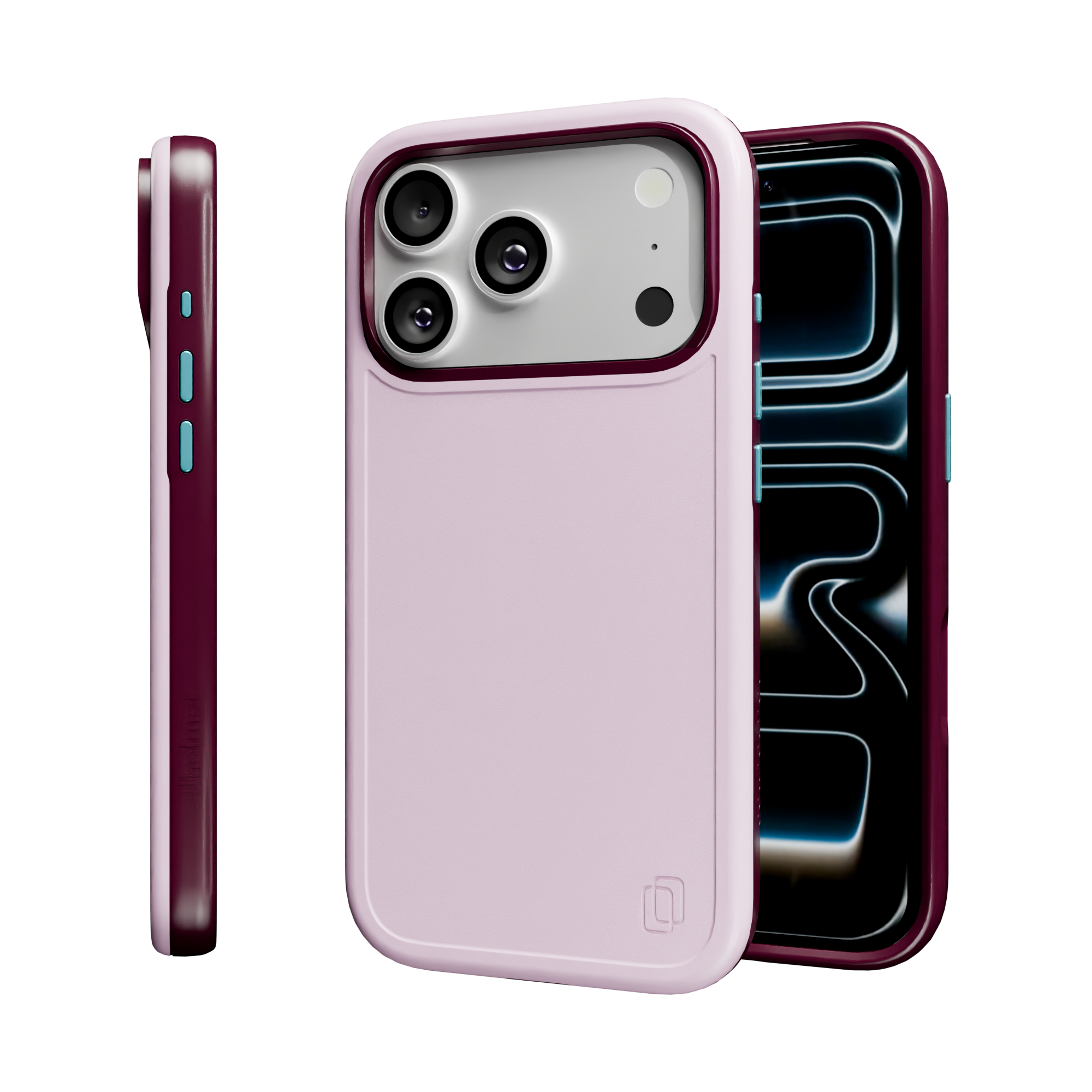 Rosé Muse ロゼミューズ iPhone17 ケース ピンク iPhone 17 Pro Shockproof Case, Pink & Burgundy