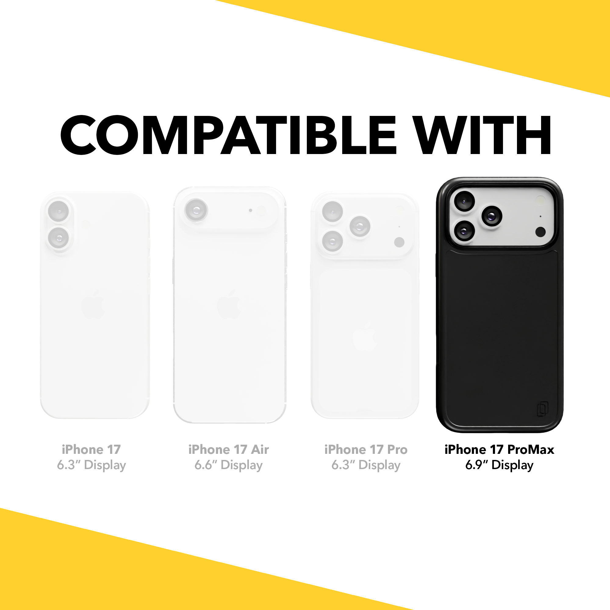 Shock-Absorbent MagSafe® Case for Apple iPhone 17 Pro Max in Black | Fortitude Series None / None / Black