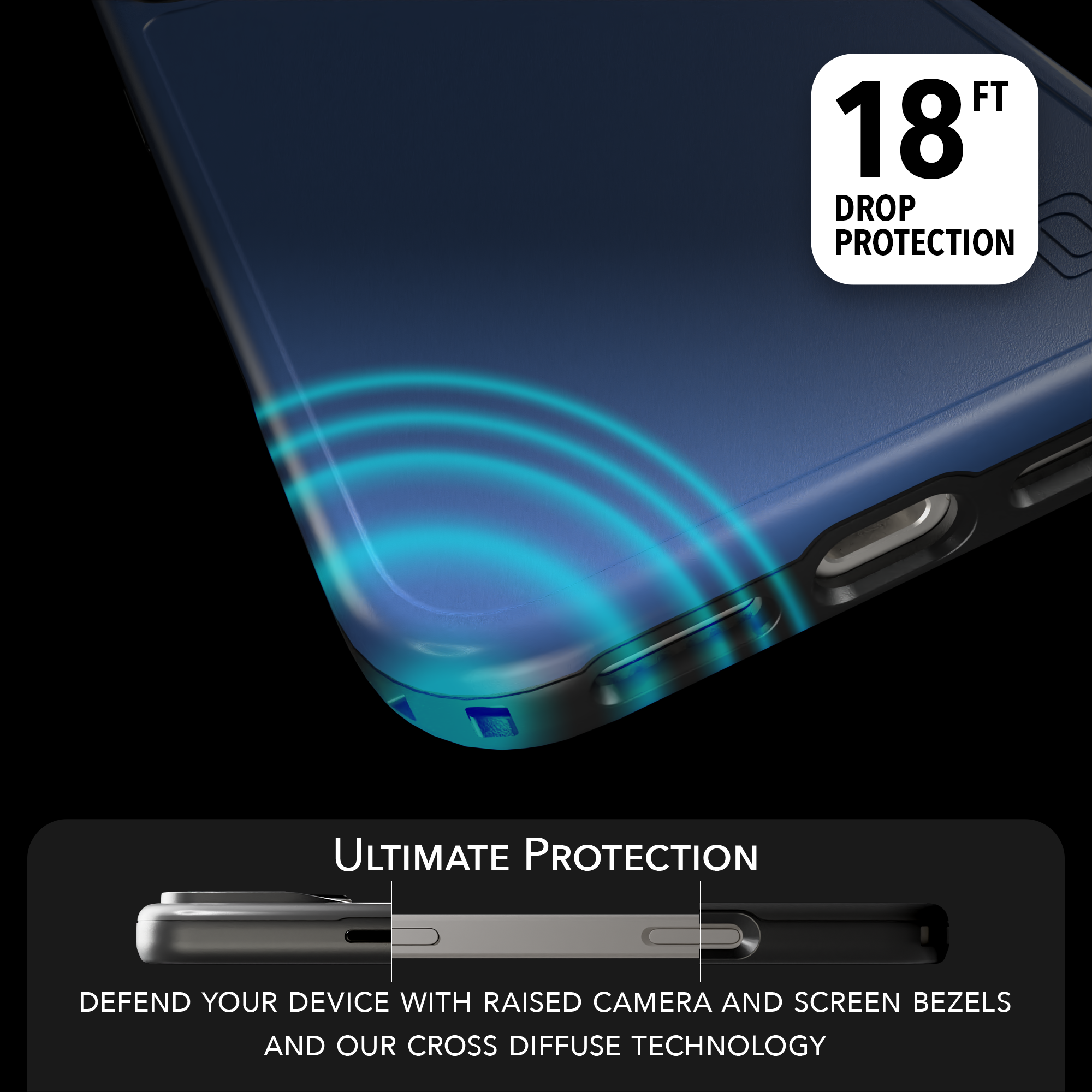 Shock-Absorbent MagSafe® Case for Apple iPhone 17 Pro Max in Bermuda Blue | Fortitude Series None / None / Bermuda Blue