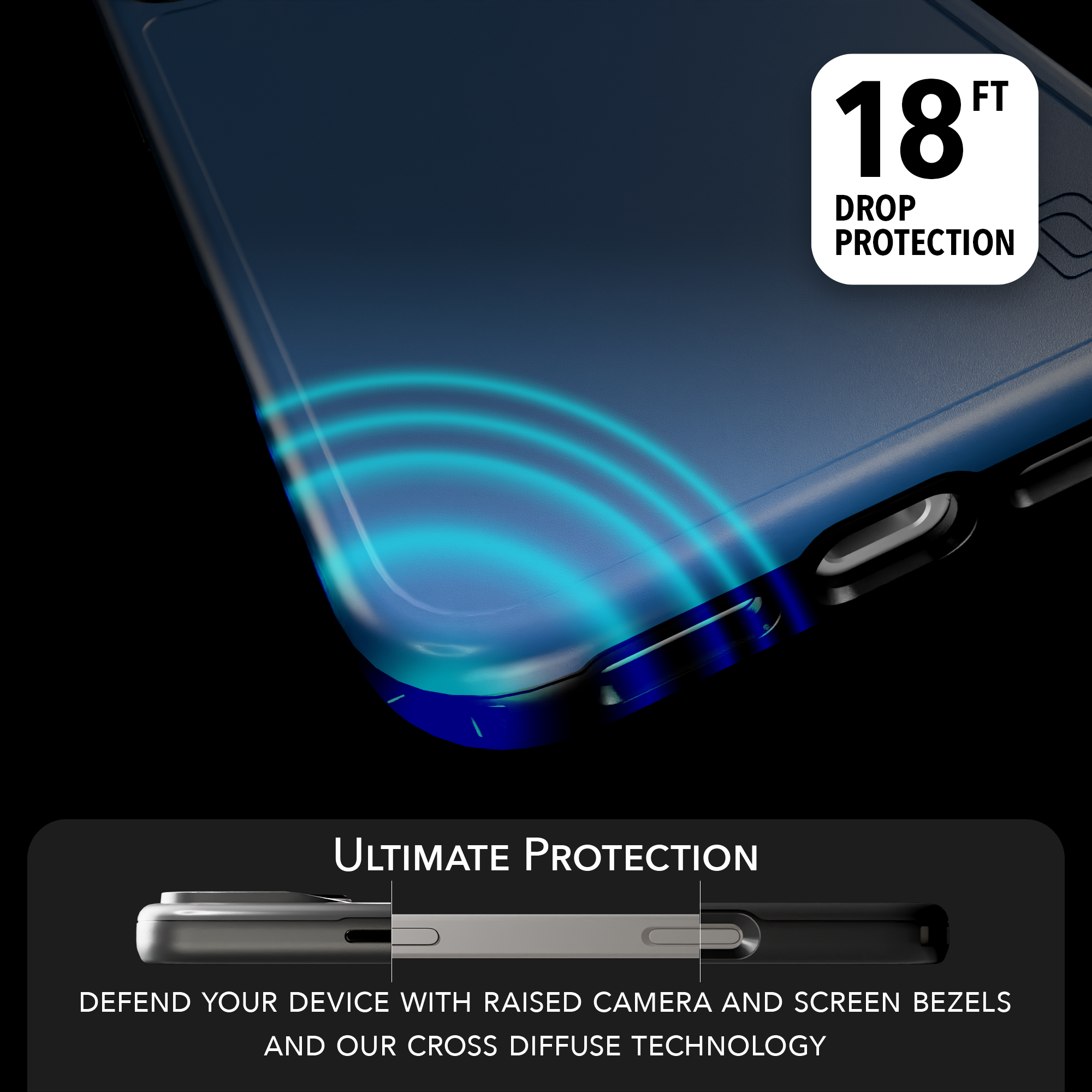 Shock-Absorbent MagSafe® Case for Apple iPhone 17 Pro in Bermuda Blue | Fortitude Series