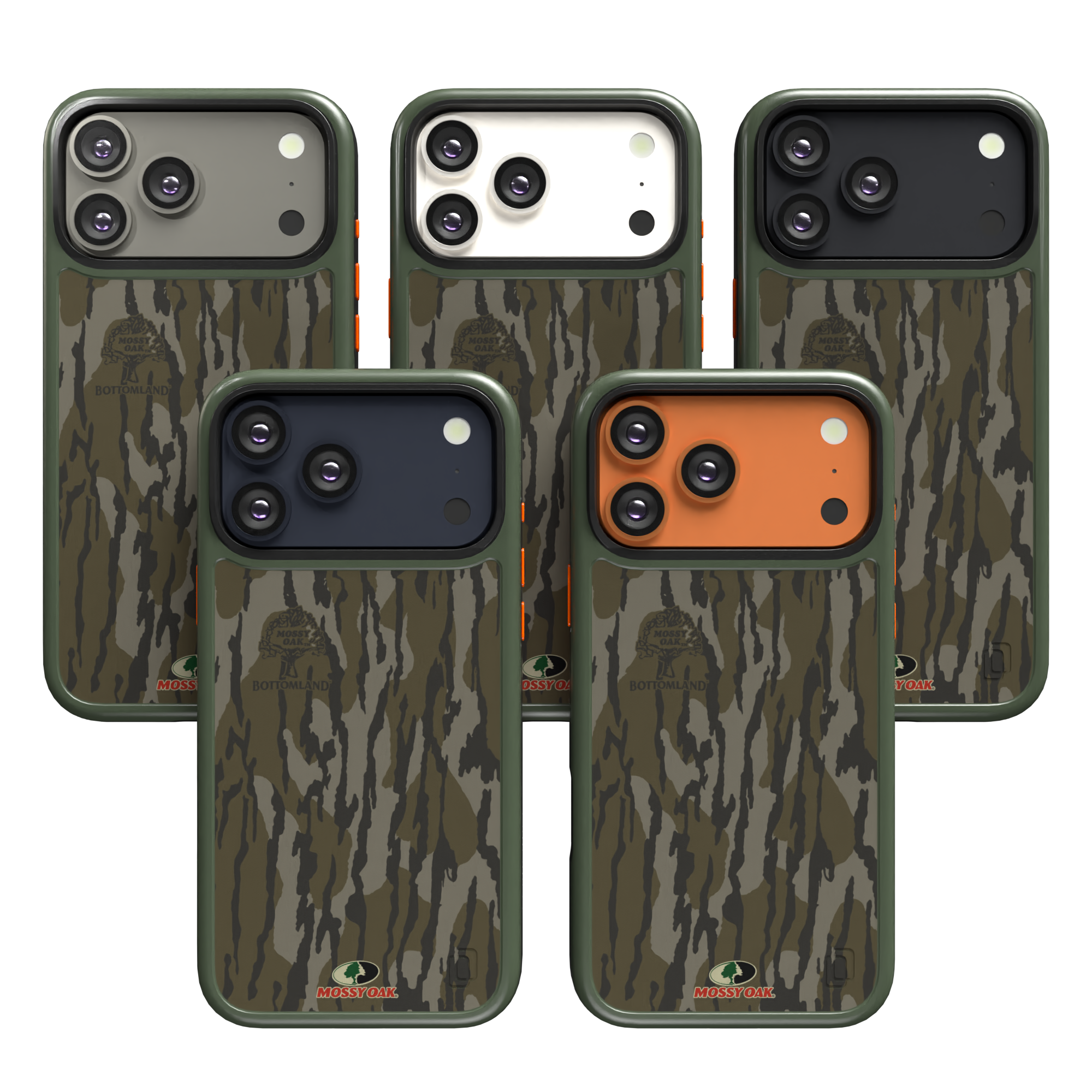Shock-Absorbent MagSafe® Case for Apple iPhone 17 Pro Max in Mossy Oak Bottomland Camo | Fortitude Series None / None / Bottomlands