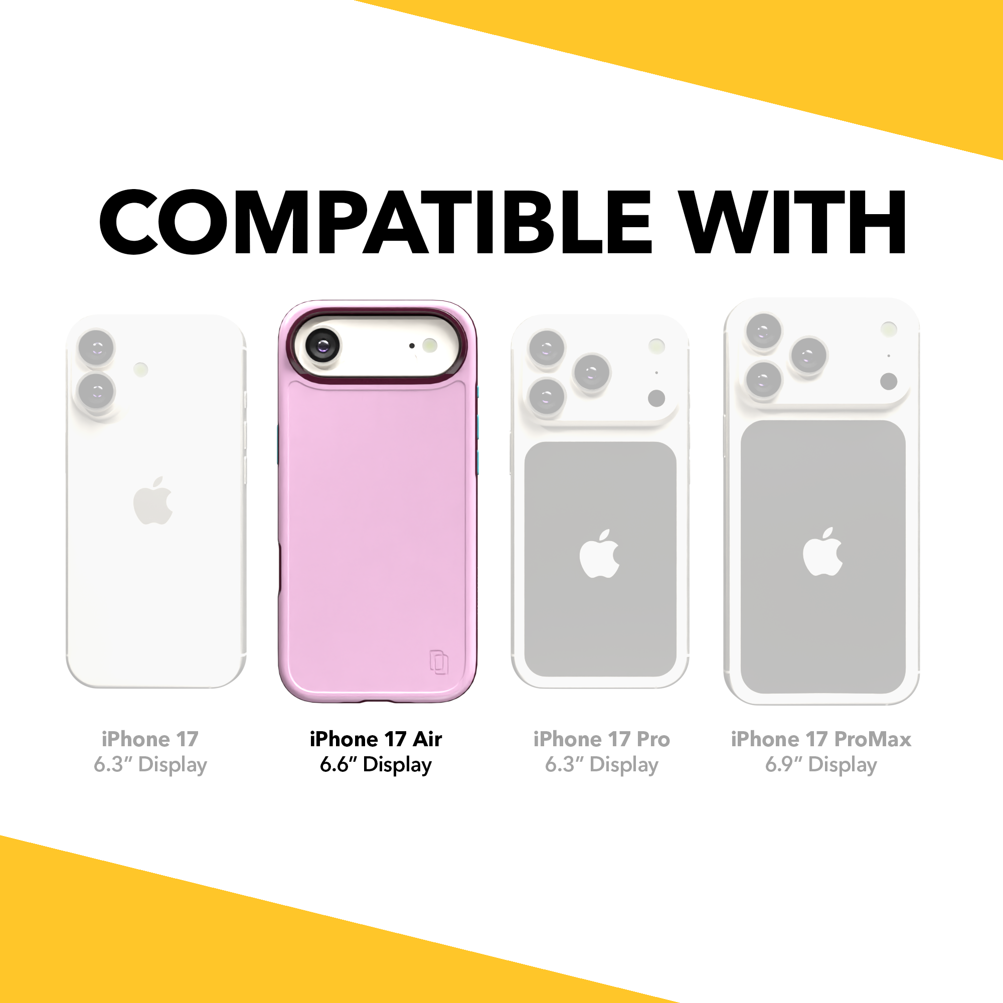 Shock-Absorbent MagSafe® Case for Apple iPhone 17 Air in Rose Quartz | Fortitude Series None / None / Rose Quartz