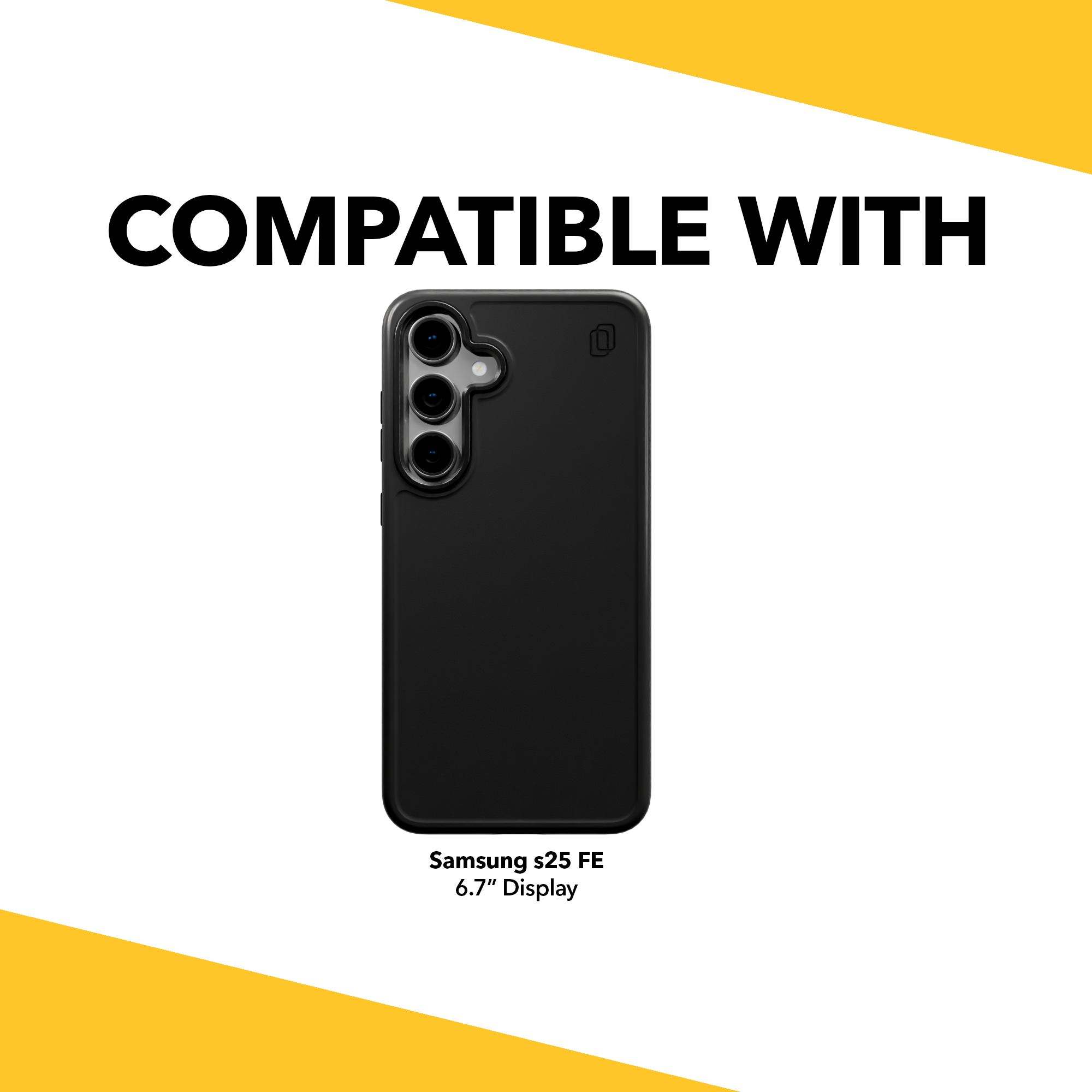 Shock-Absorbent Case for Samsung Galaxy S25 Fan Editon | Onyx Black | Fortitude Series Onyx Black