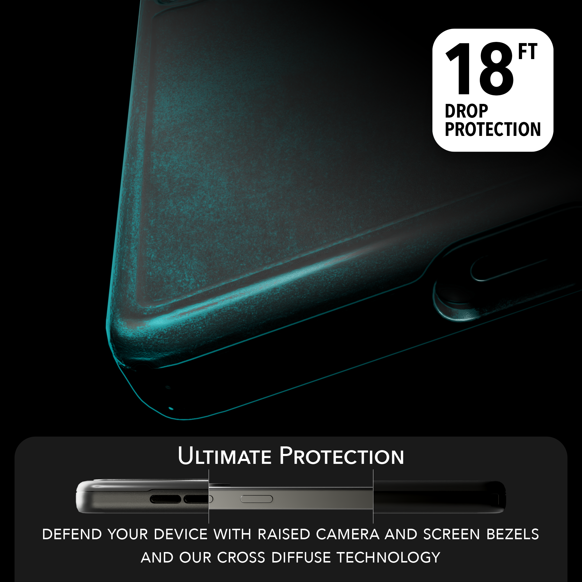 Shock-Absorbent Case for Samsung Galaxy S25 Fan Editon | Onyx Black | Fortitude Series Onyx Black