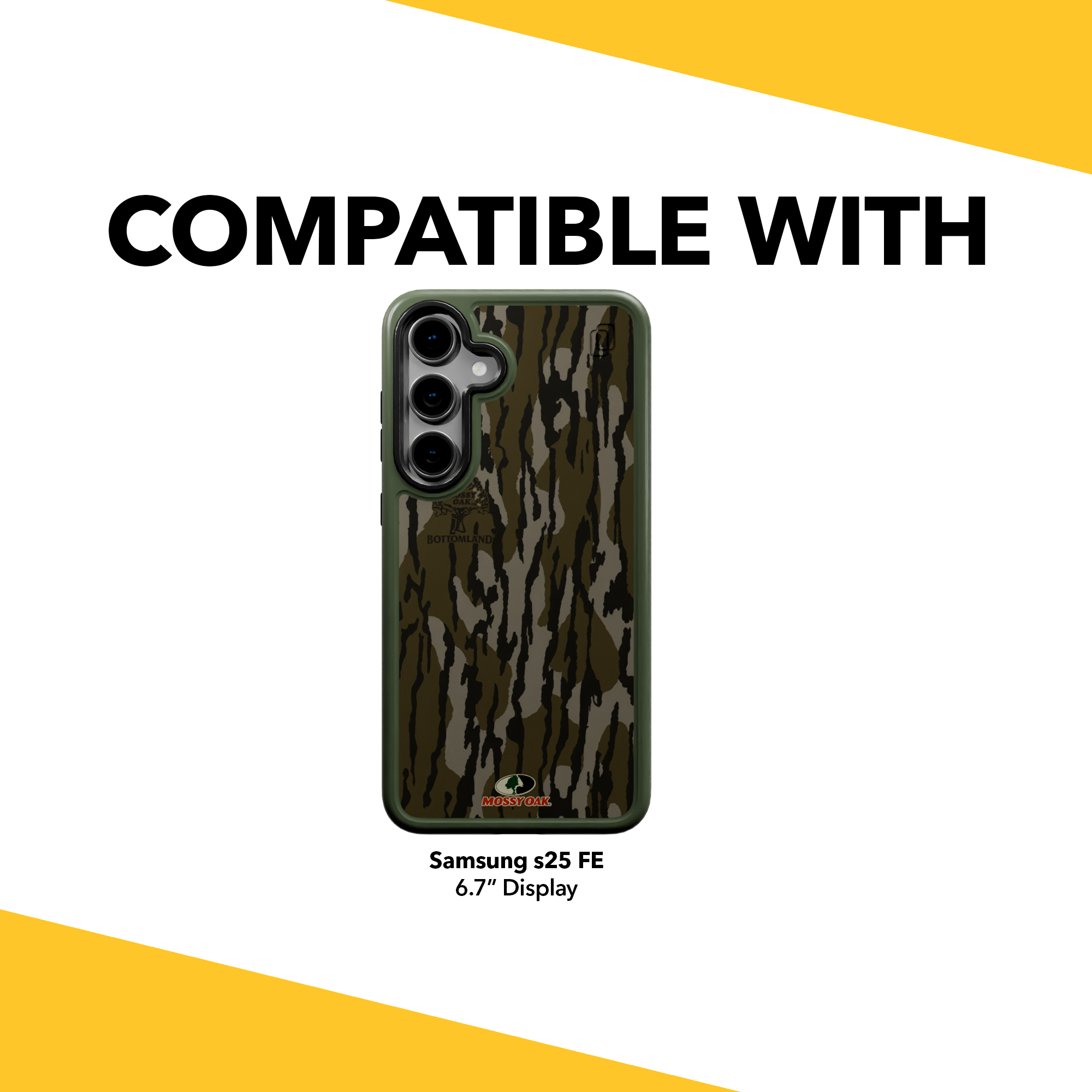 Shock-Absorbent Case for Samsung Galaxy S25 Fan Editon | Mossy Oak Bottomland | Fortitude Series Bottomland