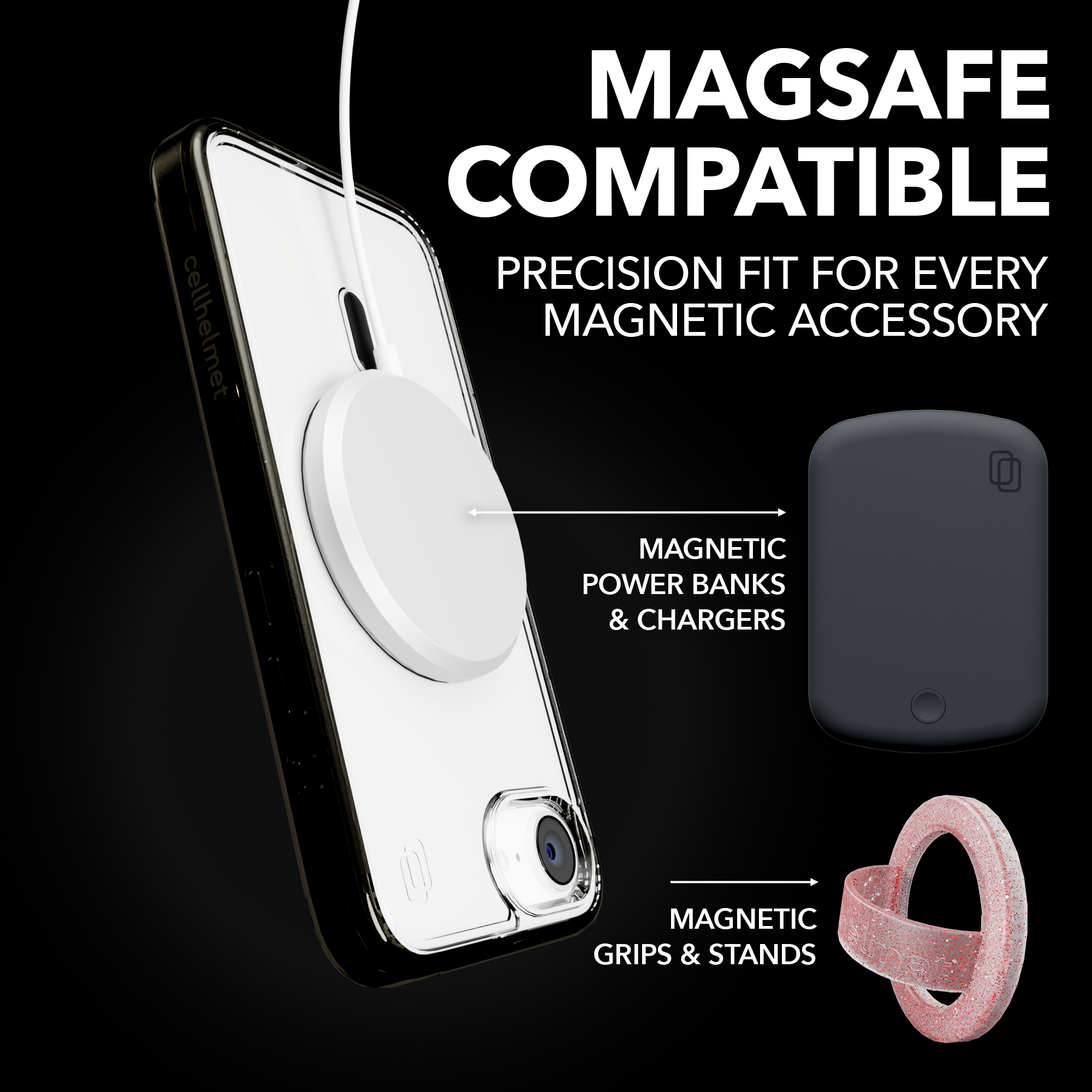 MagSafe® Case for Apple iPhone 16e | Onyx Black | Magnitude Series