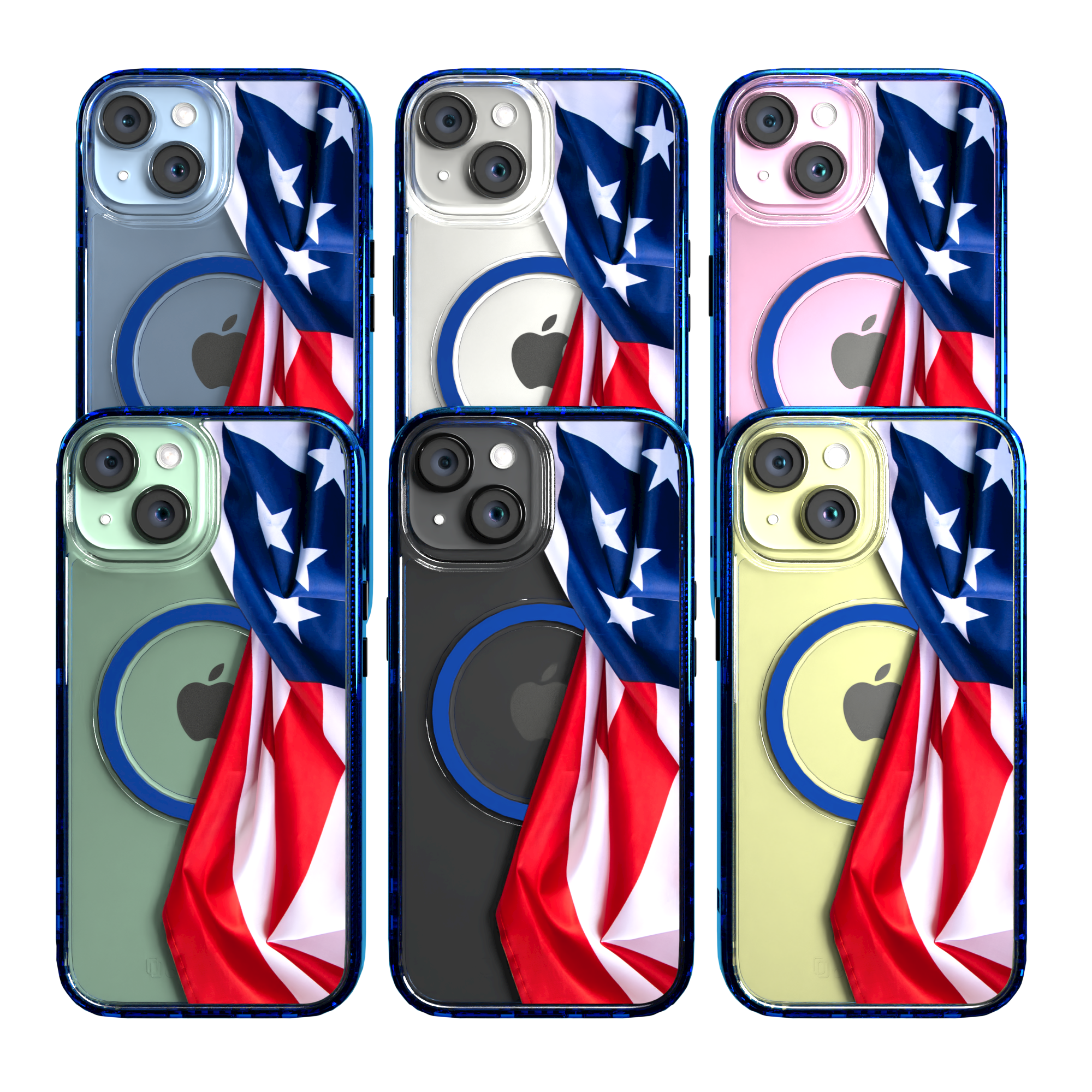 Resilient Spirit | We The People Series | Custom MagSafe Case Design for Apple iPhone 15 Series Apple iPhone 15 / Bermuda Blue