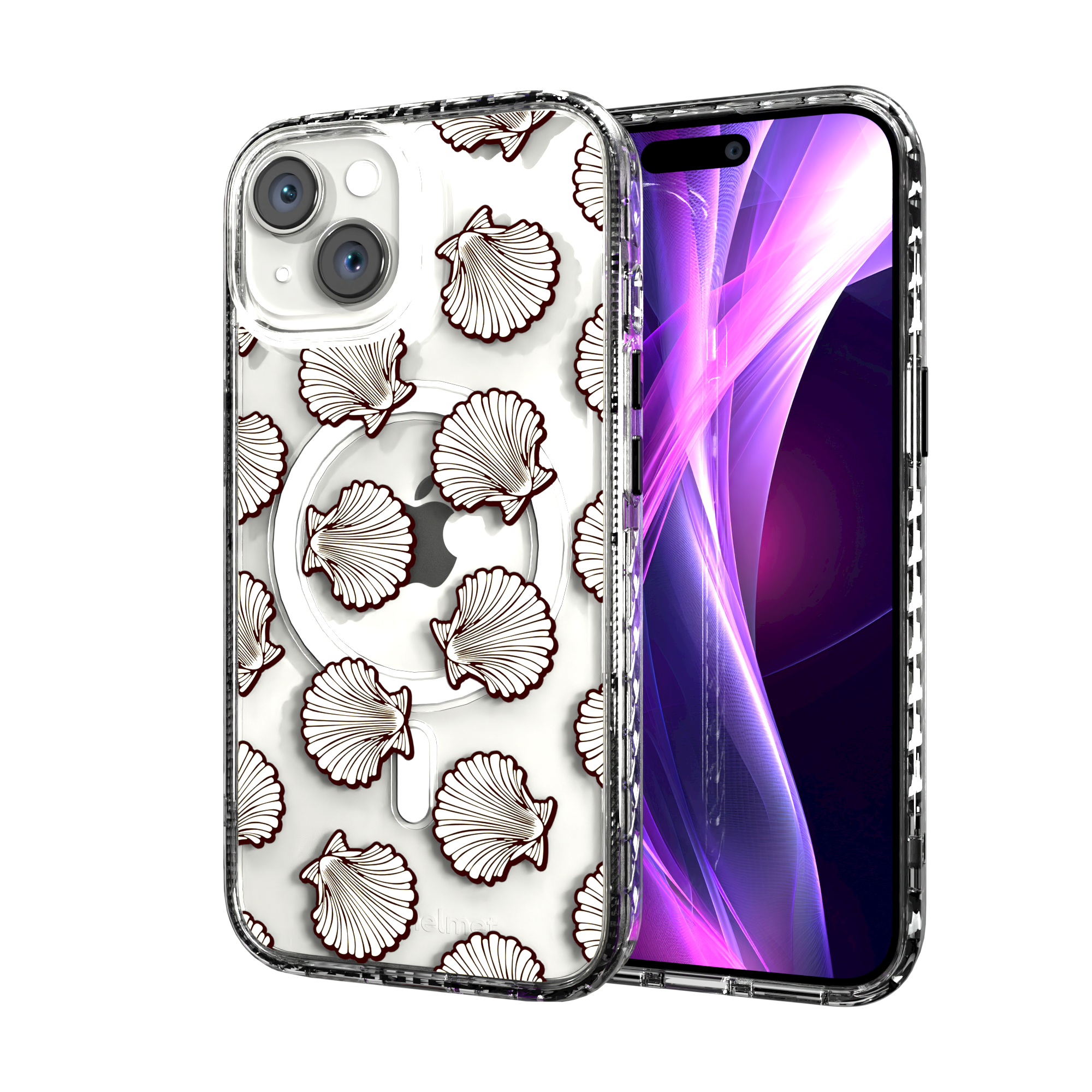 iPhone 15 Series | MagSafe ® | Coastal Collection - Ocean Seashell Case Apple iPhone 15 / Crystal Clear