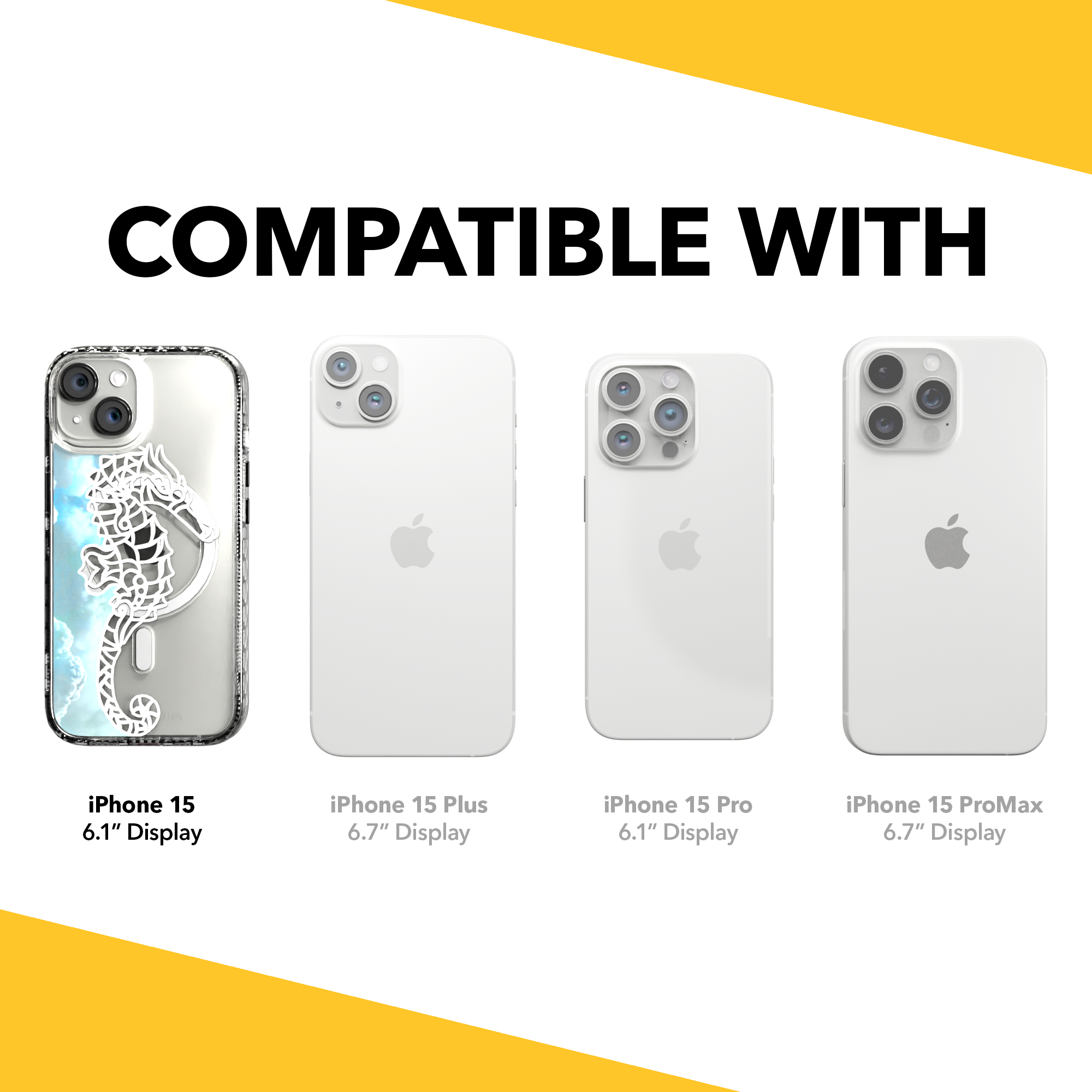 iPhone 15 Series | MagSafe ® | Coastal Collection - Blue Ocean Case Apple iPhone 15 / Crystal Clear