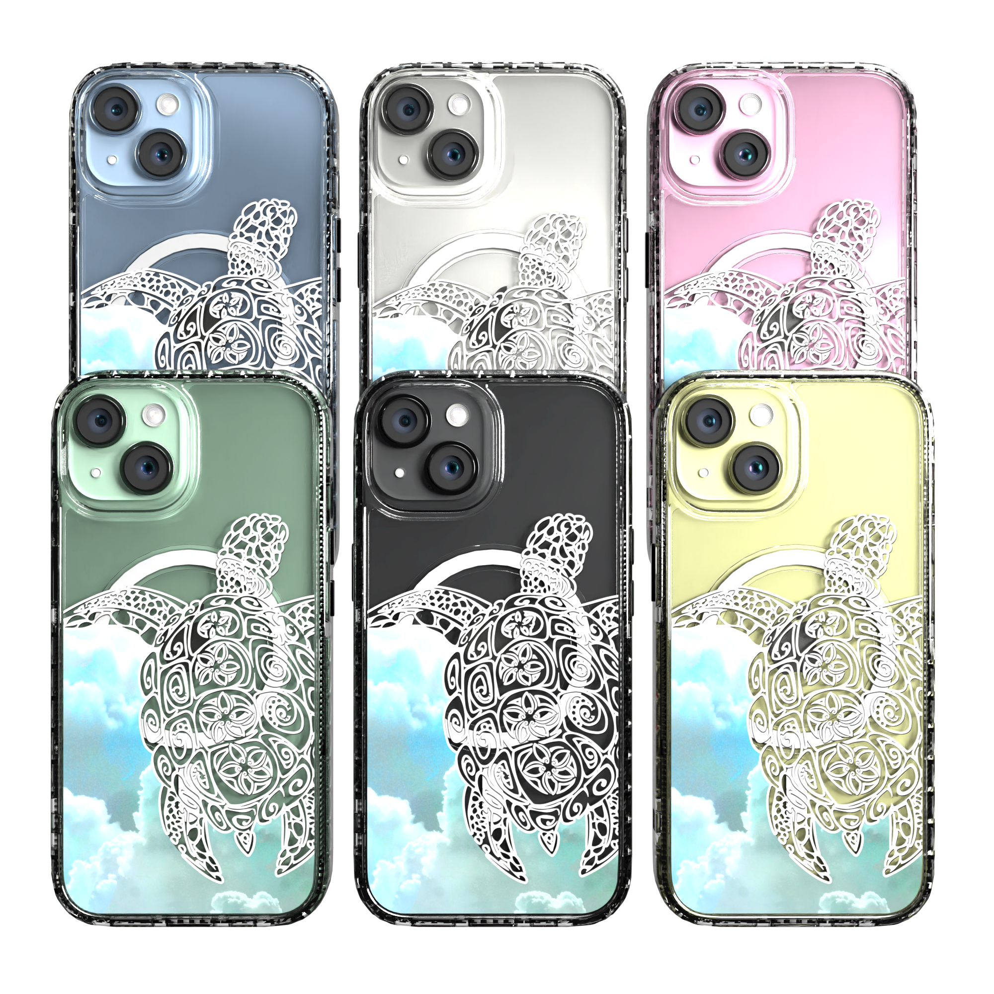 iPhone 15 Series | MagSafe ® | Coastal Collection - Turtle Case Apple iPhone 15 / Crystal Clear