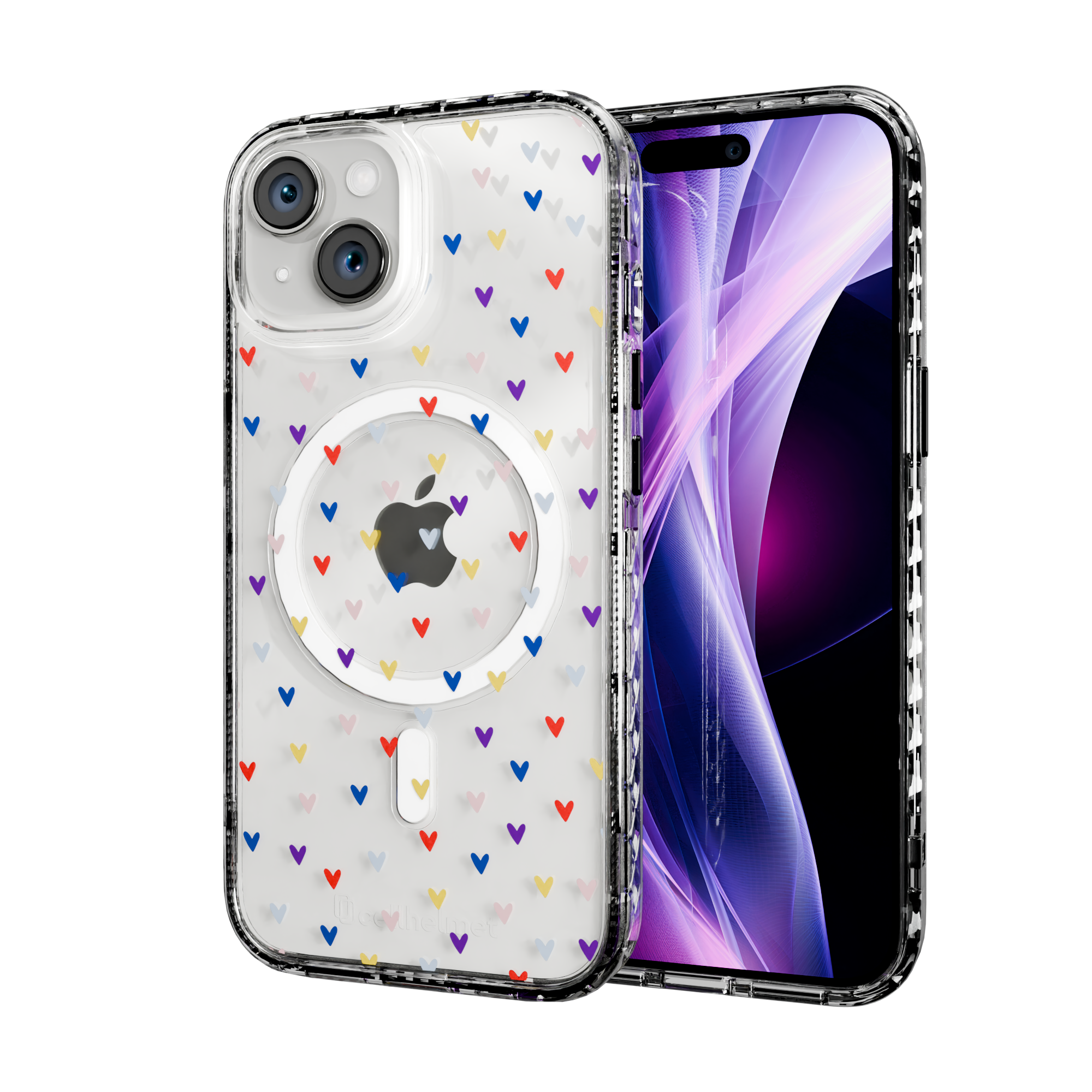 Adoring Amore | Protective MagSafe Case | Heart Series for Apple iPhone 15 Series Apple iPhone 15 / Crystal Clear
