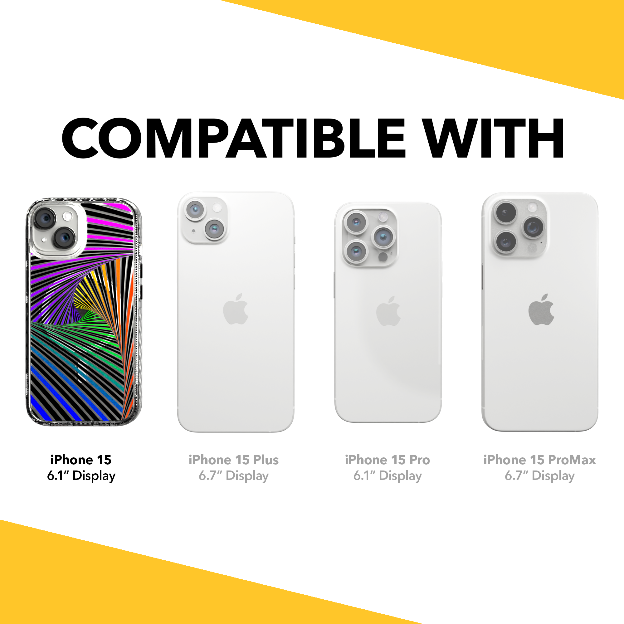 iPhone 15 Series | MagSafe ® | Monochromatic Collection - Prisma Case Apple iPhone 15 / Crystal Clear