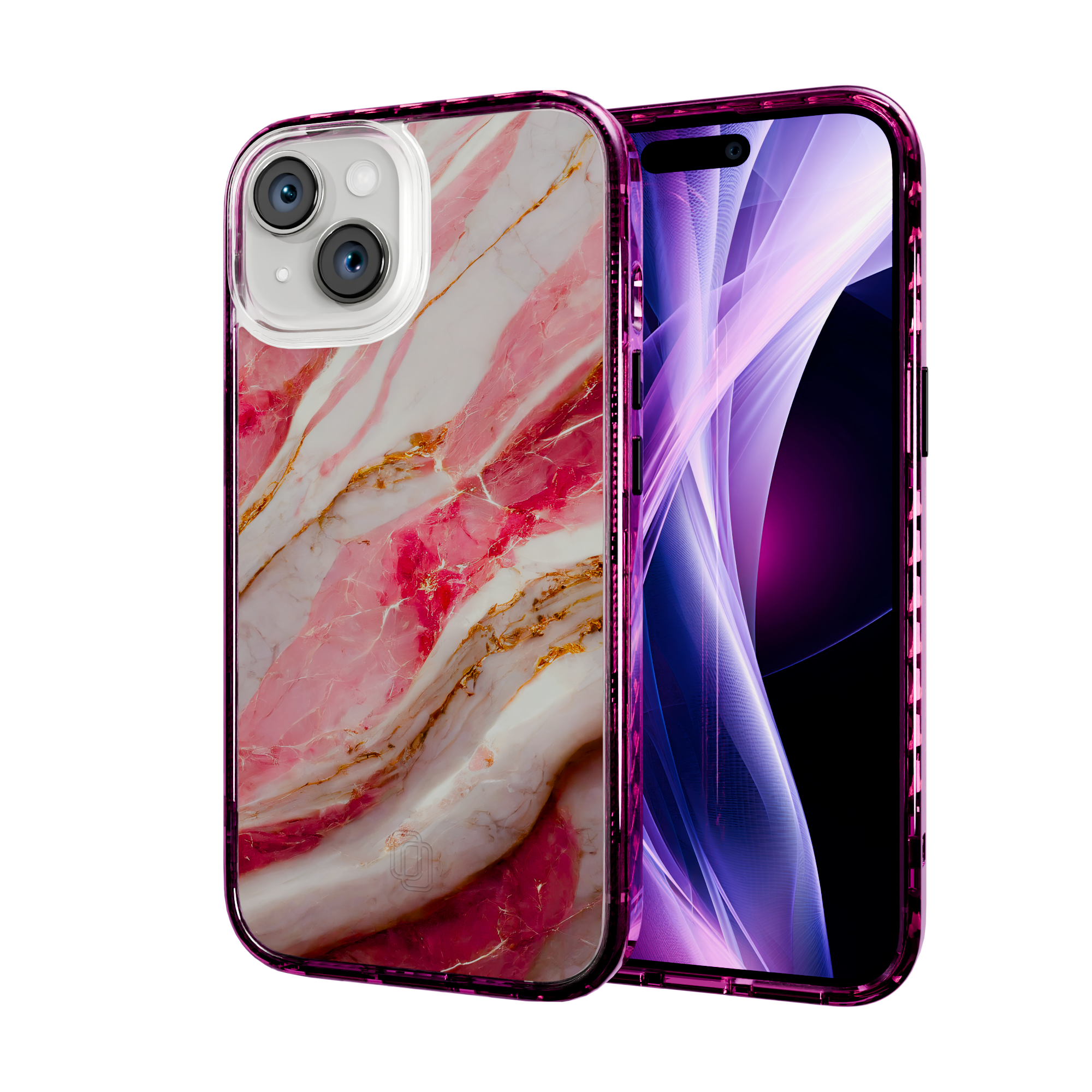 New Dawn | Protective MagSafe Pink Marble Case | Marble Stone Collection for Apple iPhone 15 Series Apple iPhone 15 / Vivid Magenta
