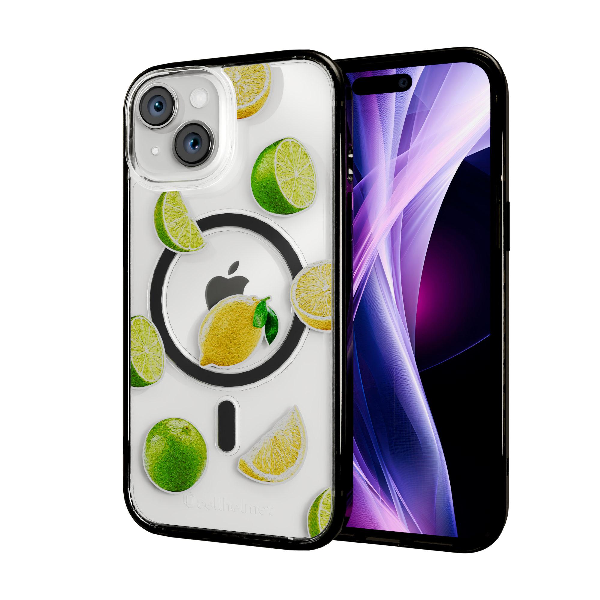 Luscious Lime | Protective MagSafe Case | Fruits Collection for Apple iPhone 15 Series Apple iPhone 15 / Onyx Black