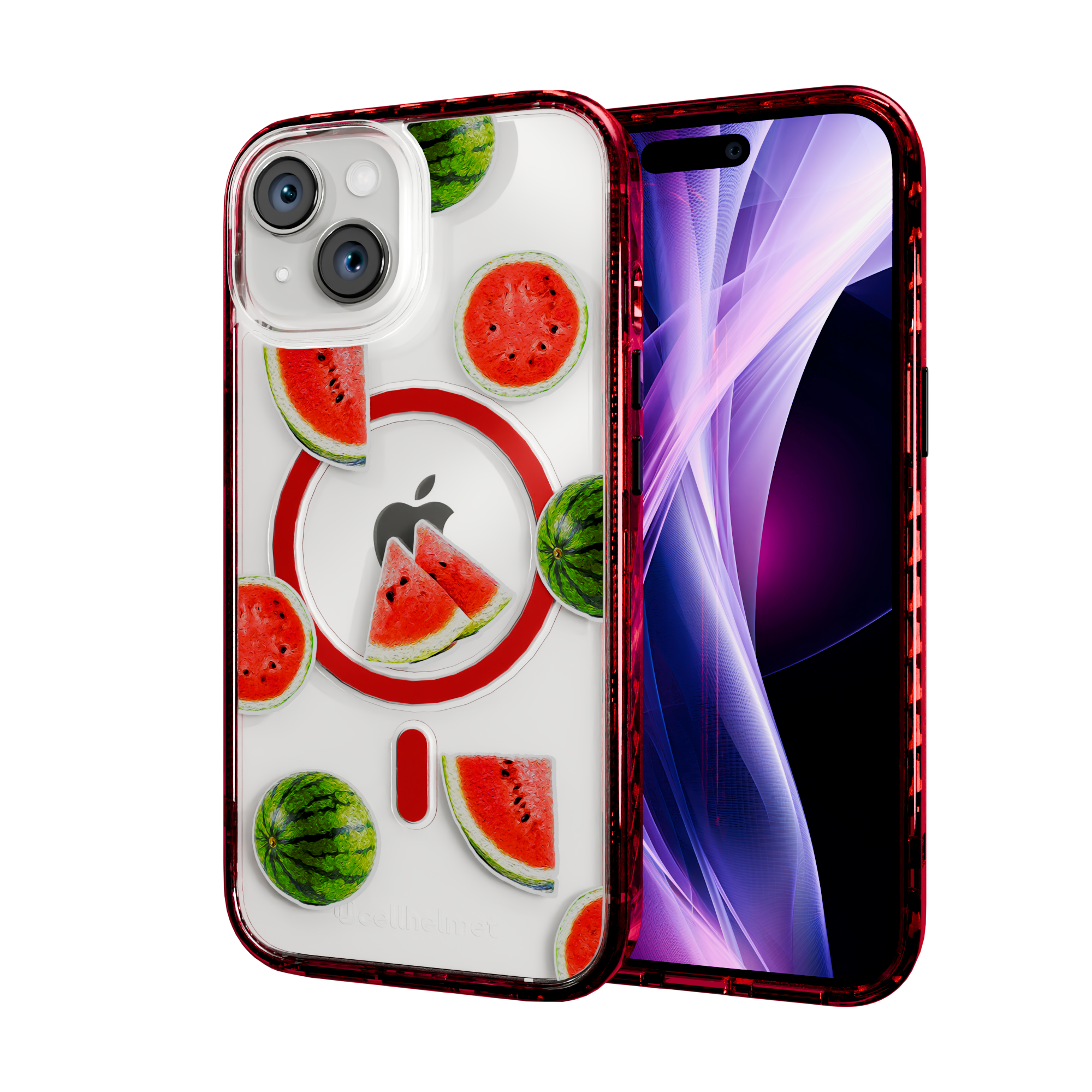 Watermelon Burst | Protective MagSafe Case | Fruits Collection for Apple iPhone 15 Series Apple iPhone 15 / Scarlet Red