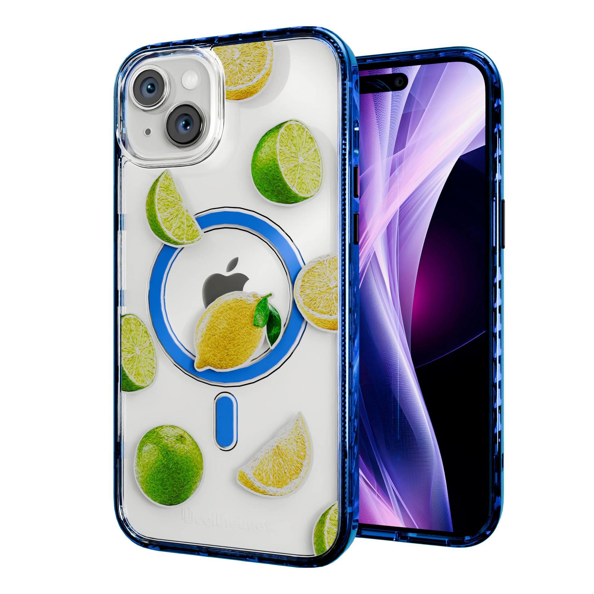 Luscious Lime | Protective MagSafe Case | Fruits Collection for Apple iPhone 15 Series Apple iPhone 15 Plus / Bermuda Blue