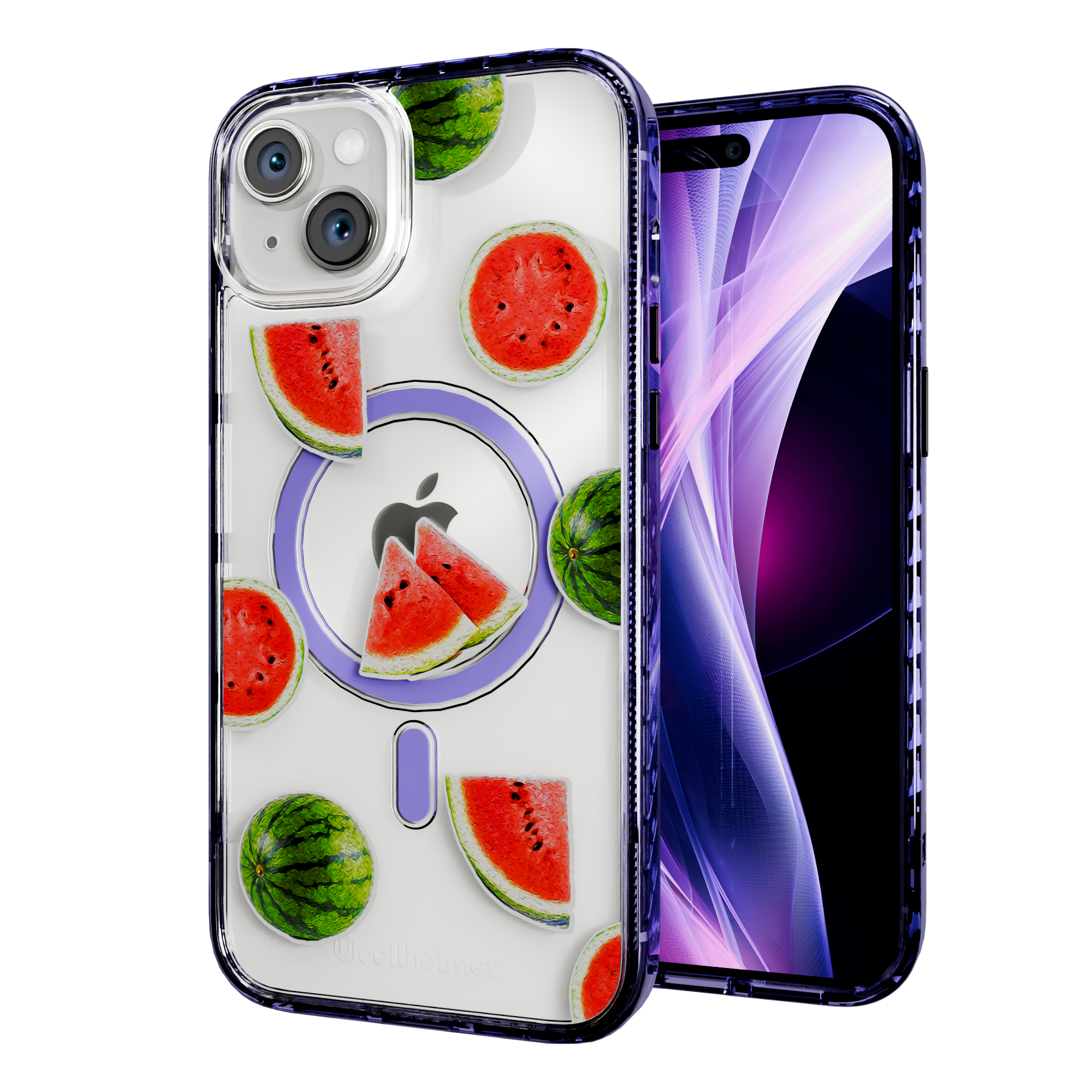 Watermelon Burst | Protective MagSafe Case | Fruits Collection for Apple iPhone 15 Series Apple iPhone 15 Plus / Midnight Lilac