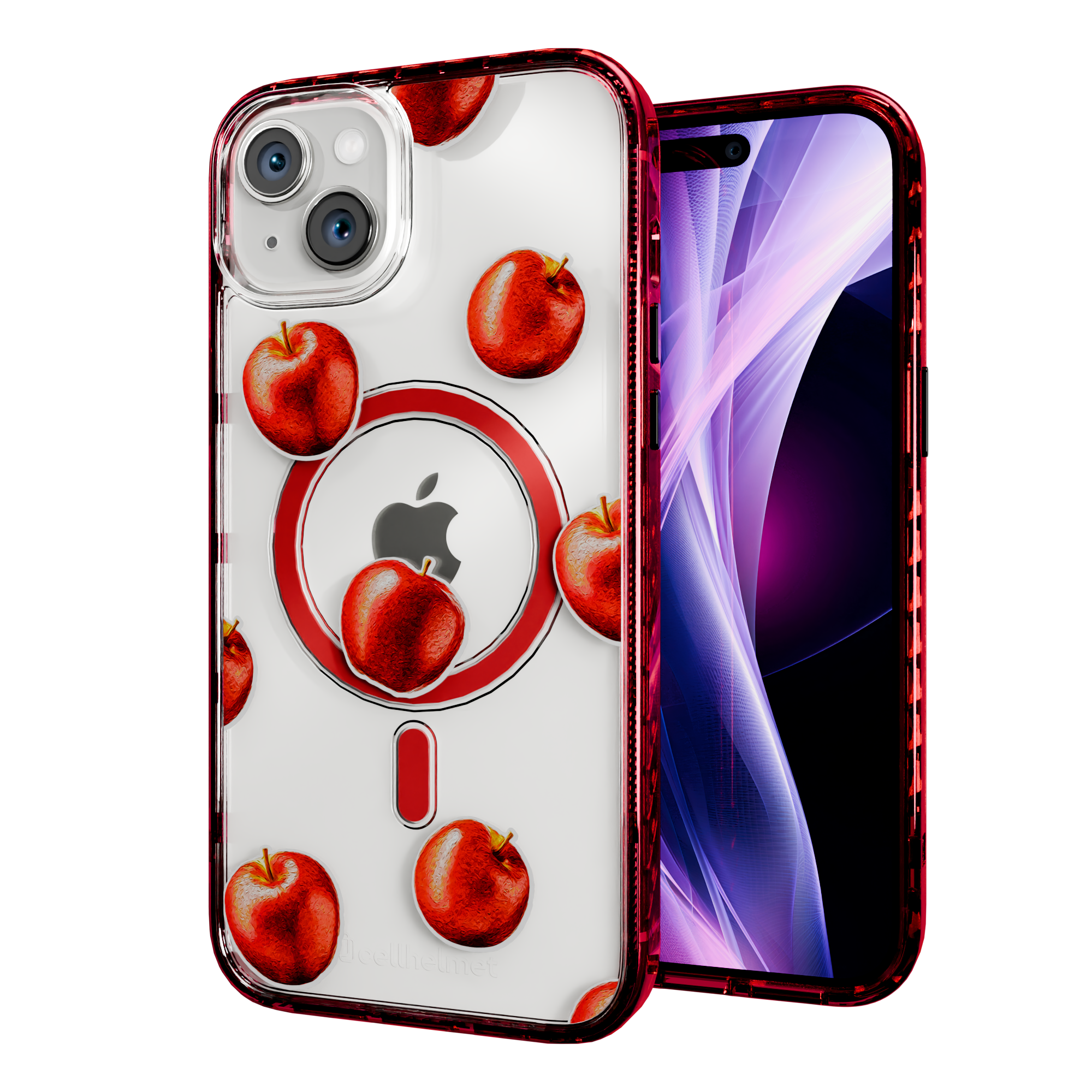 Crisp Apple | Protective MagSafe Case | Fruits Collection for Apple iPhone 15 Series Apple iPhone 15 Plus / Scarlet Red