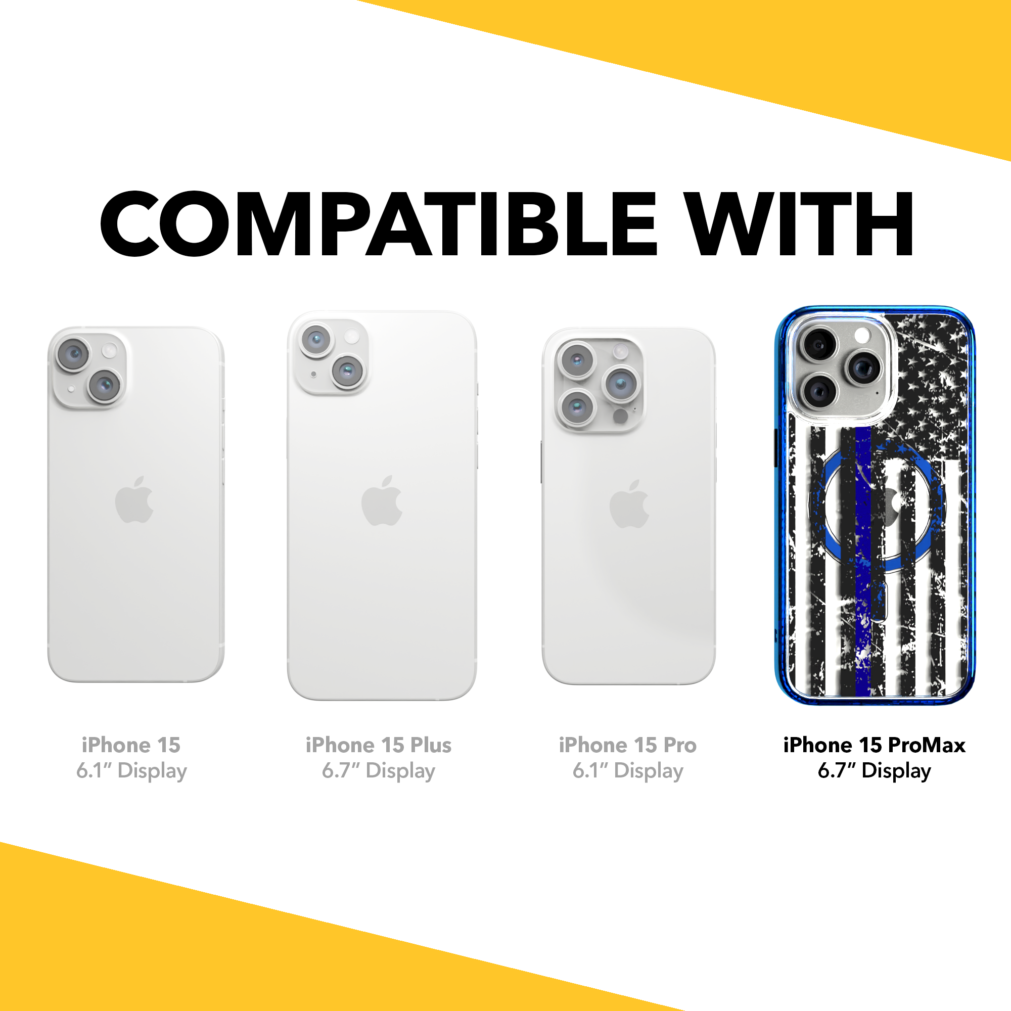 iPhone 15 Series | MagSafe ® | We the People Collection - USA American Blue Flag Apple iPhone 15 Pro Max / Bermuda Blue