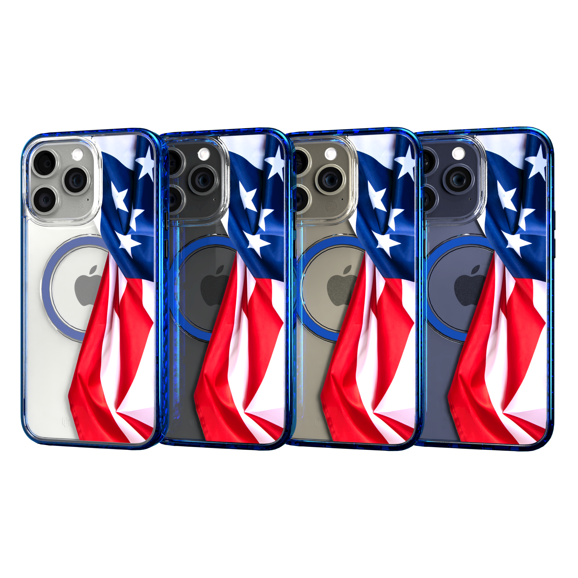 Resilient Spirit | We The People Series | Custom MagSafe Case Design for Apple iPhone 15 Series Apple iPhone 15 Pro Max / Bermuda Blue
