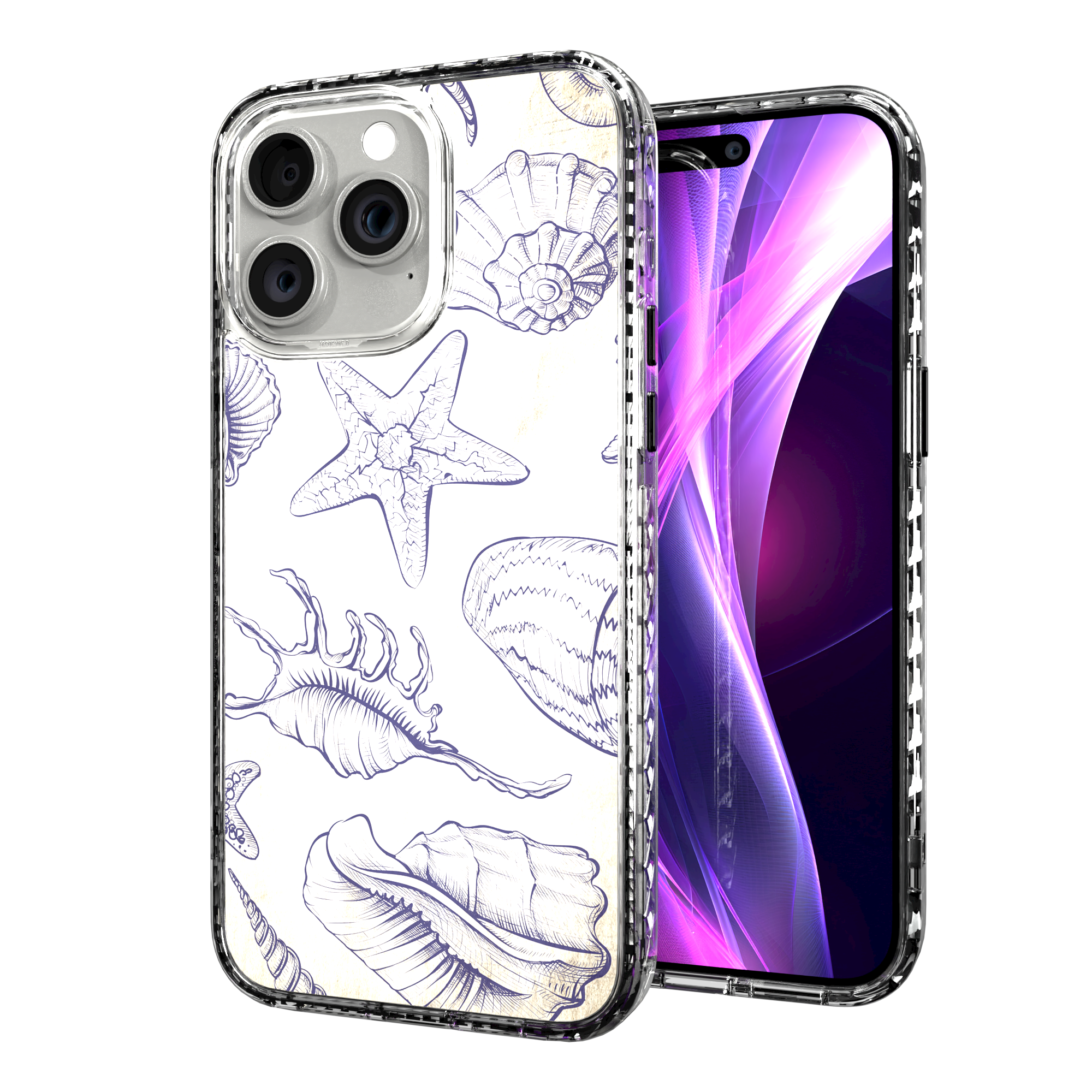 iPhone 15 Series | MagSafe ® | Coastal Collection - Coastal Seashell Case Apple iPhone 15 Pro Max / Crystal Clear