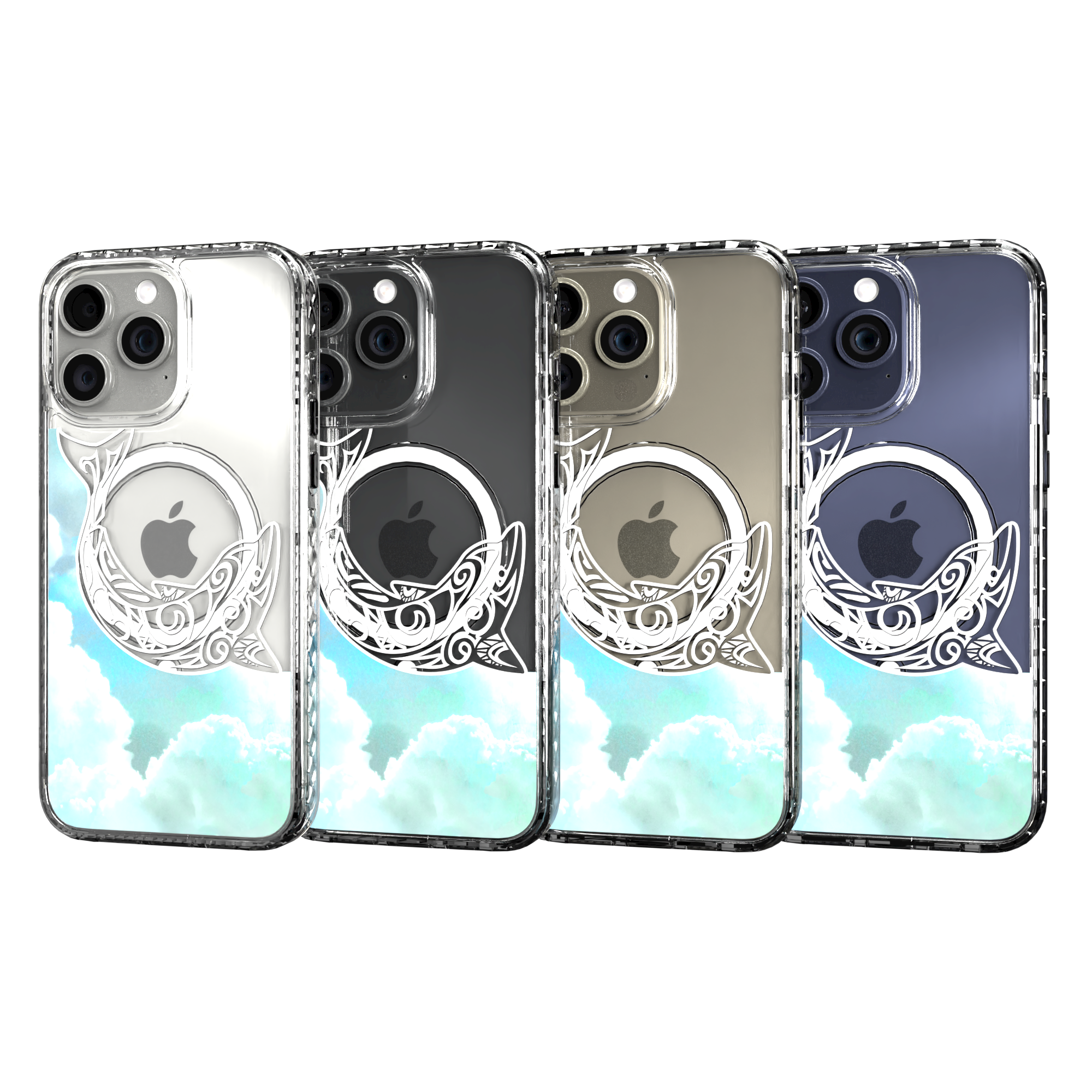 iPhone 15 Series | MagSafe ® | Coastal Collection - Light Blue Whale Case Apple iPhone 15 Pro Max / Crystal Clear