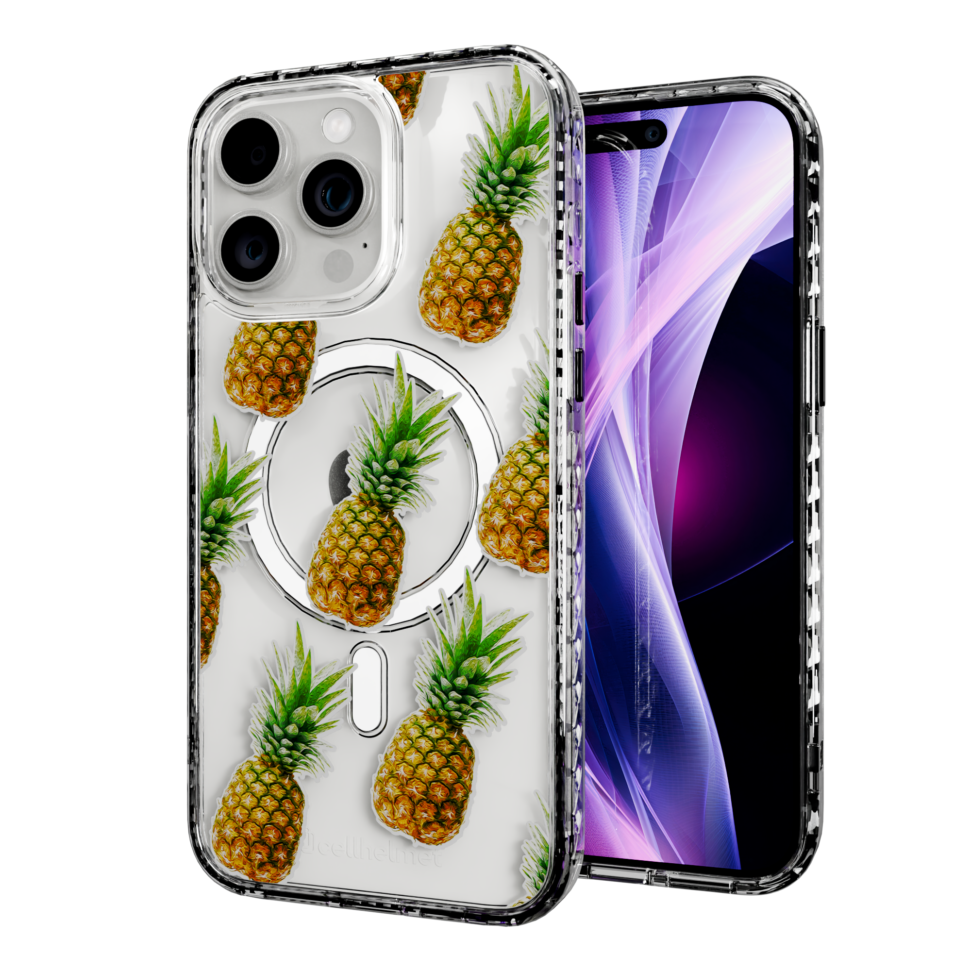 Pineapple Splash | Protective MagSafe Case | Fruits Collection for Apple iPhone 15 Series Apple iPhone 15 Pro Max / Crystal Clear