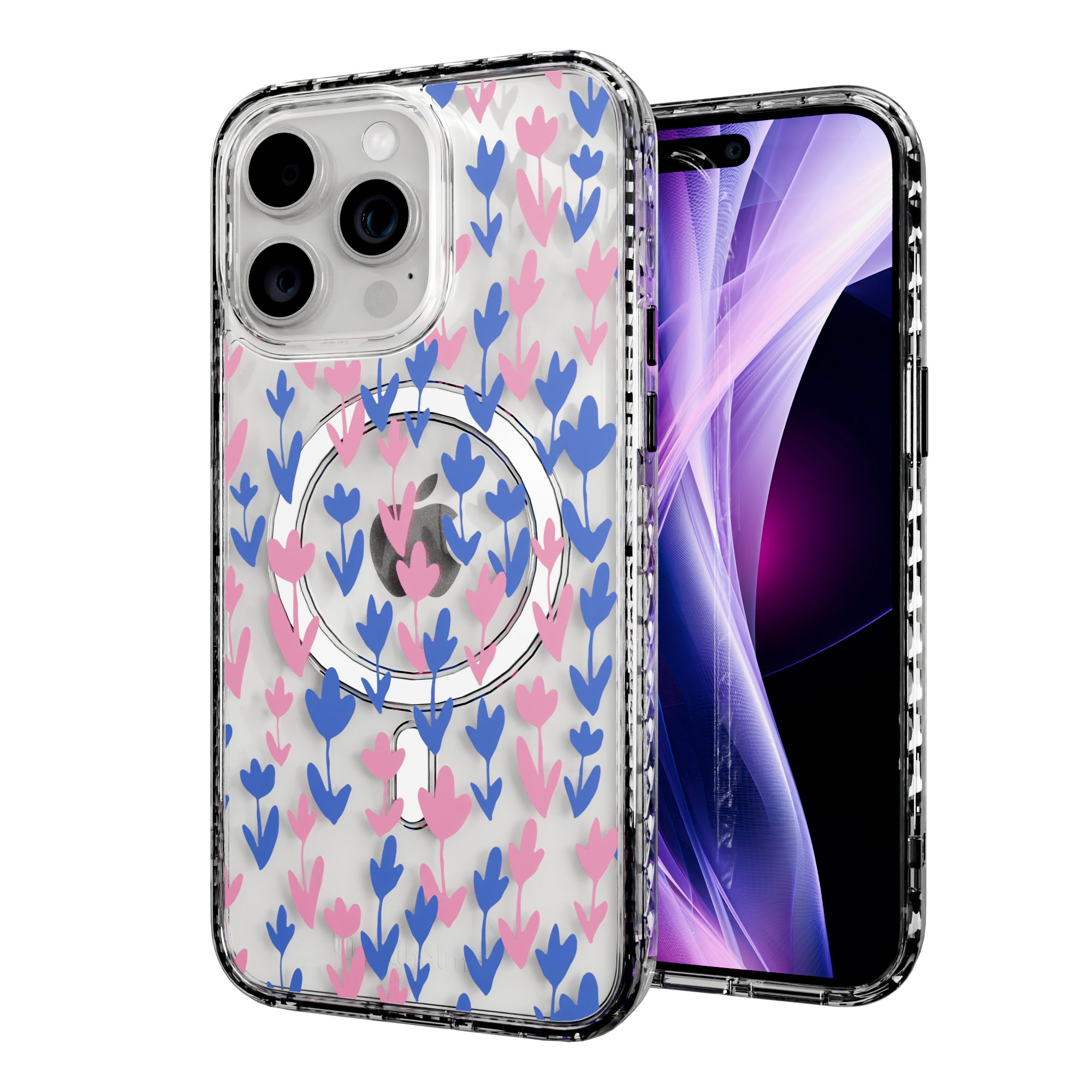 Pastel Bloom | Protective MagSafe Case | Flower Series for Apple iPhone 15 Series Apple iPhone 15 Pro Max / Crystal Clear