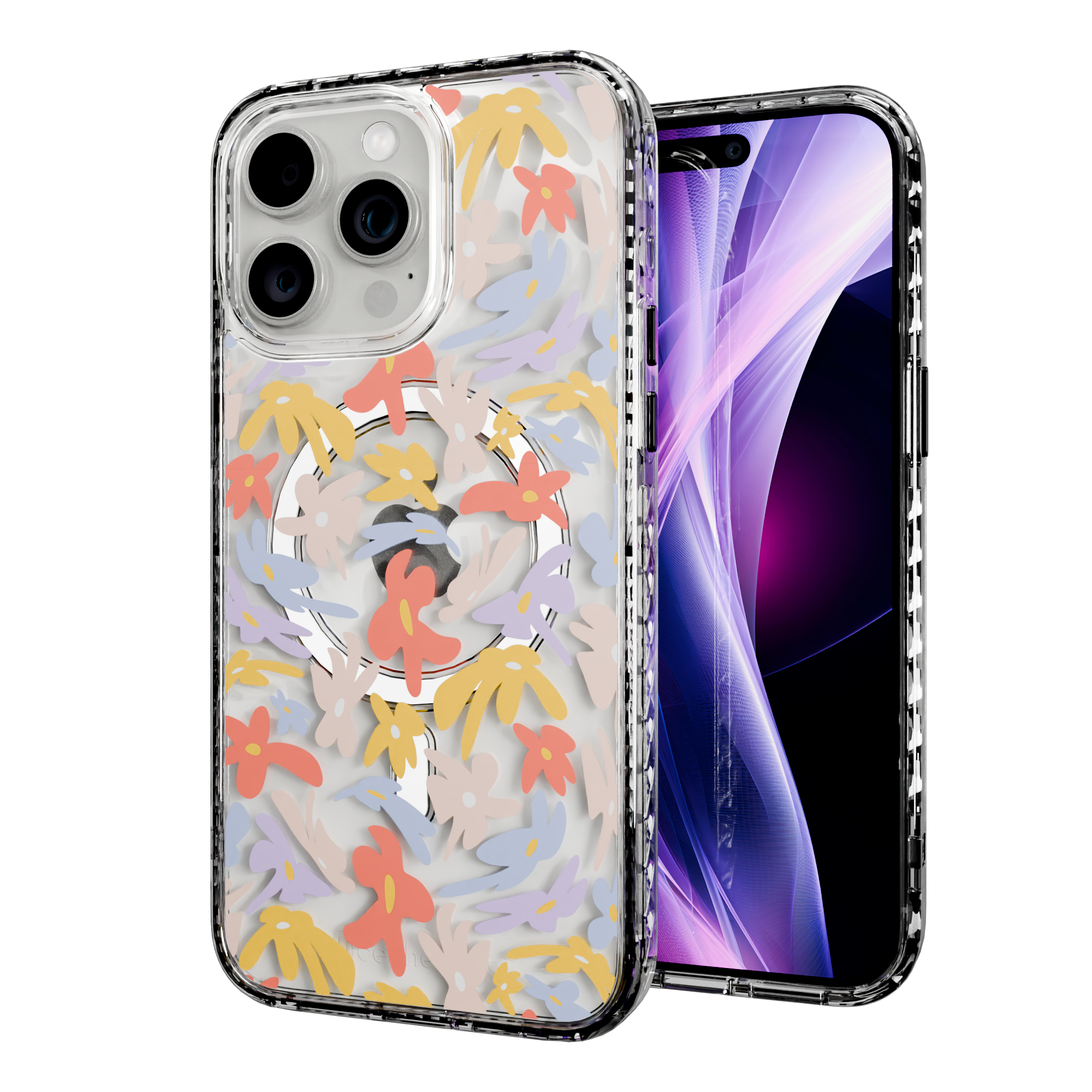 Petal Dreams | Protective MagSafe Case | Flower Series for Apple iPhone 15 Series Apple iPhone 15 Pro Max / Crystal Clear