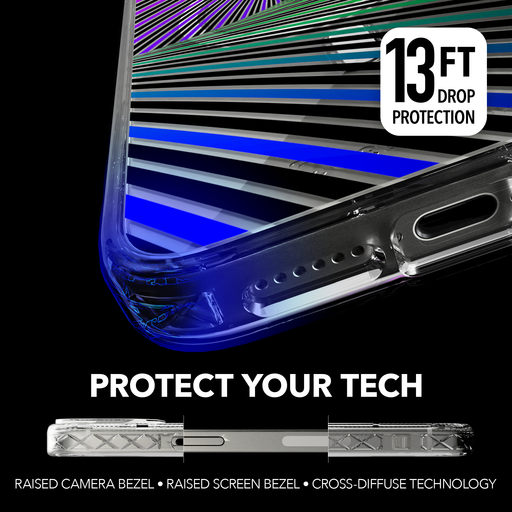 iPhone 15 Series | MagSafe ® | Monochromatic Collection - Prisma Case Apple iPhone 15 Pro Max / Crystal Clear