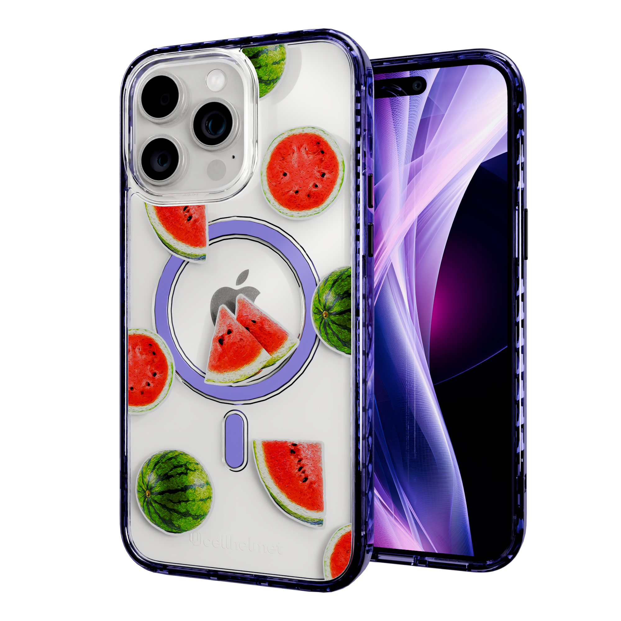 Watermelon Burst | Protective MagSafe Case | Fruits Collection for Apple iPhone 15 Series Apple iPhone 15 Pro Max / Midnight Lilac