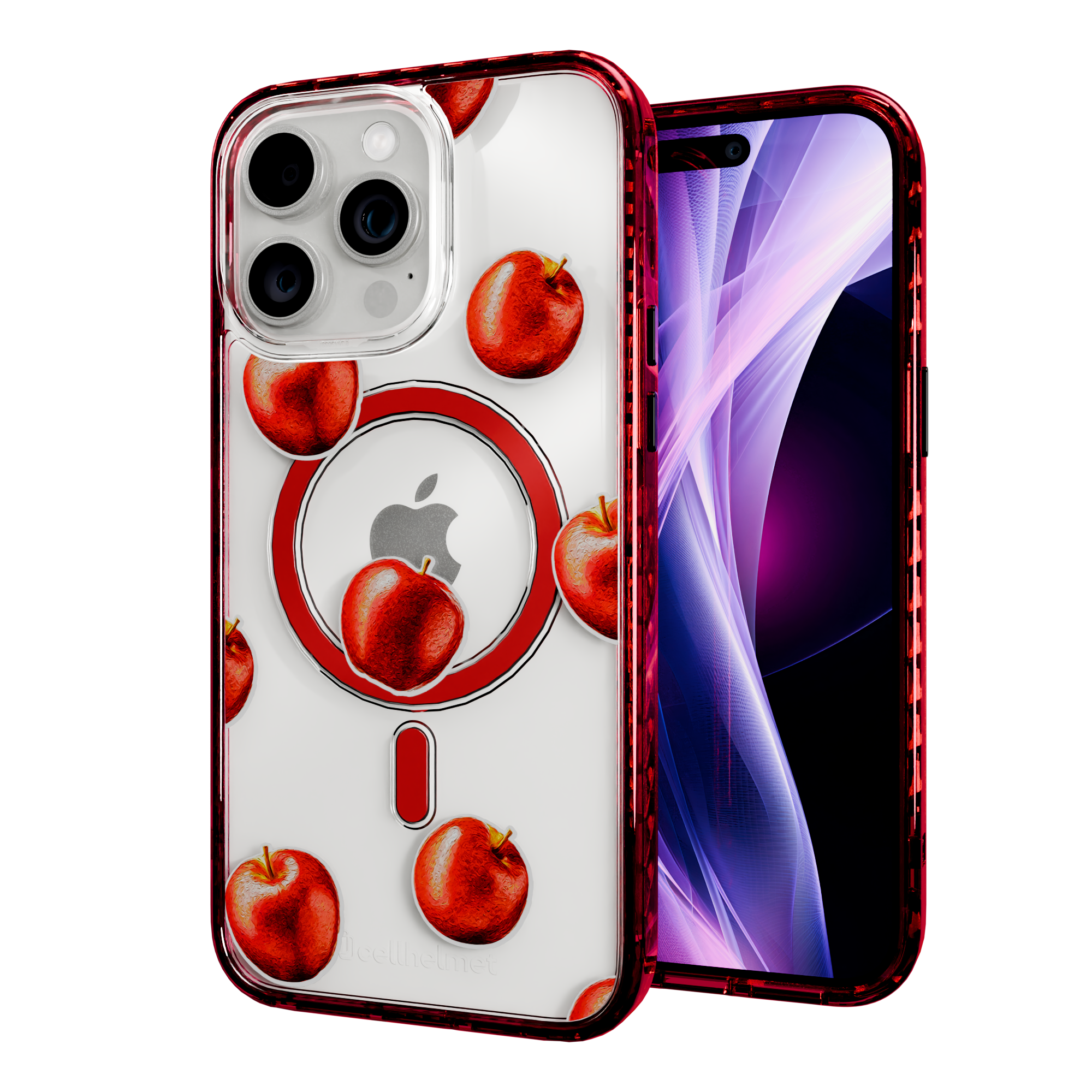 Crisp Apple | Protective MagSafe Case | Fruits Collection for Apple iPhone 15 Series Apple iPhone 15 Pro Max / Scarlet Red