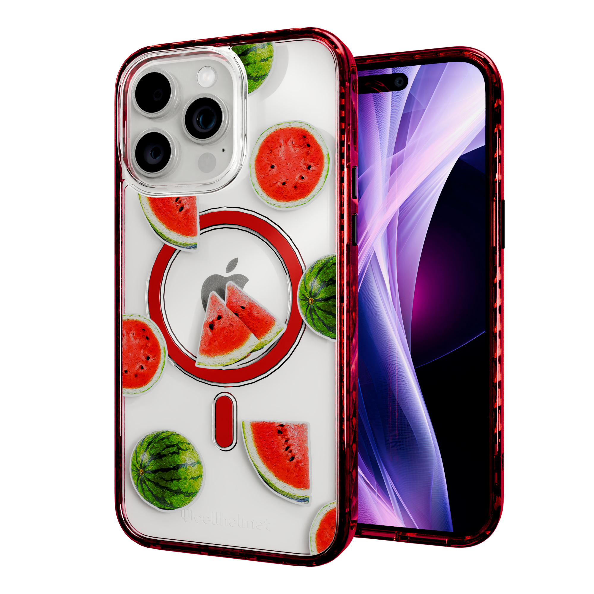 Watermelon Burst | Protective MagSafe Case | Fruits Collection for Apple iPhone 15 Series Apple iPhone 15 Pro Max / Scarlet Red