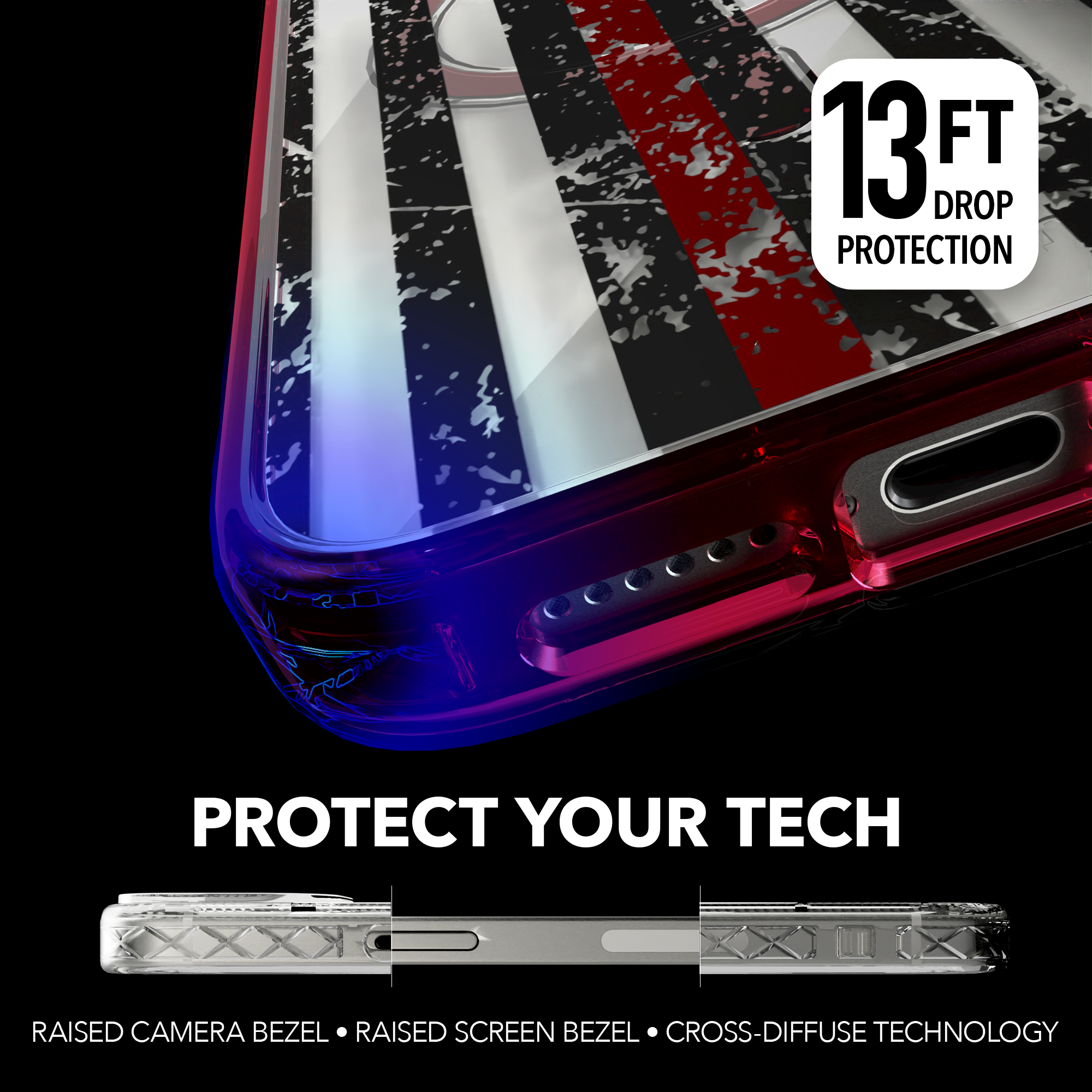 iPhone 15 Series | MagSafe ® | We the People Collection - USA American Red Flag Apple iPhone 15 Pro Max / Scarlet Red