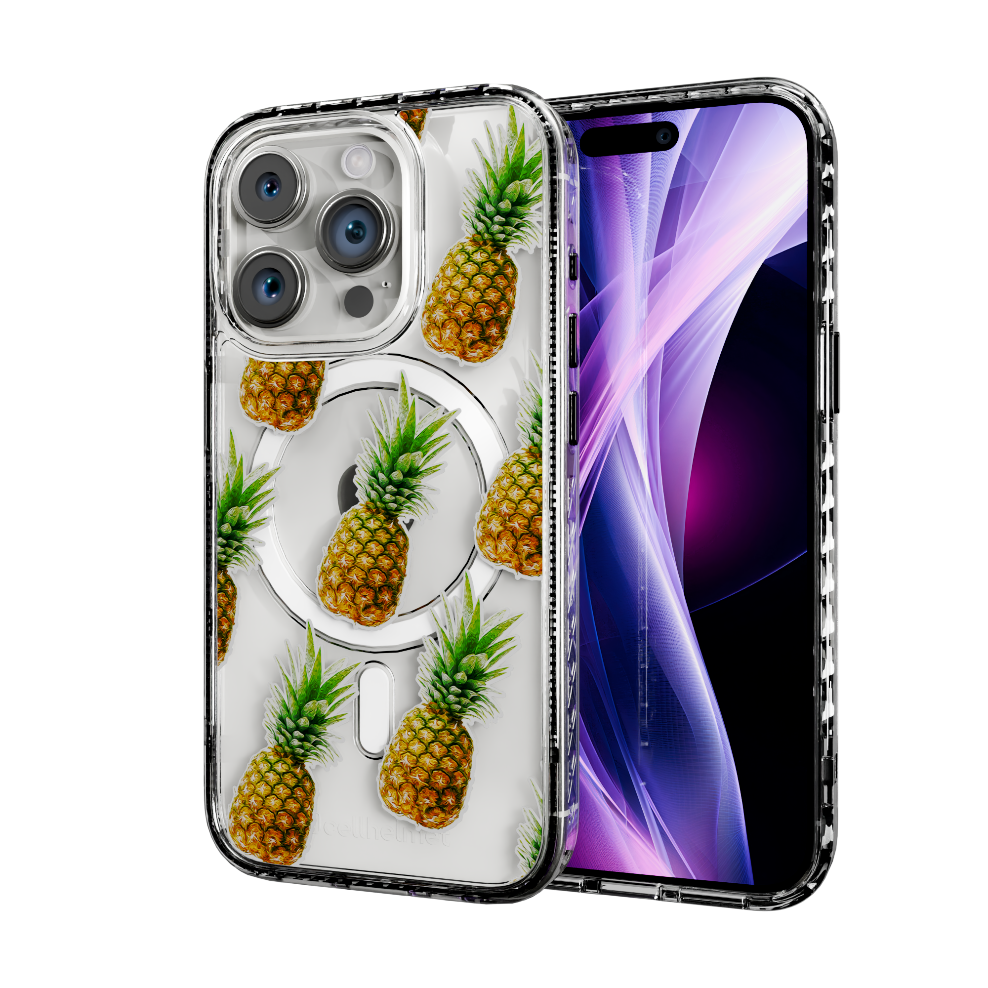 Pineapple Splash | Protective MagSafe Case | Fruits Collection for Apple iPhone 15 Series Apple iPhone 15 Pro / Crystal Clear
