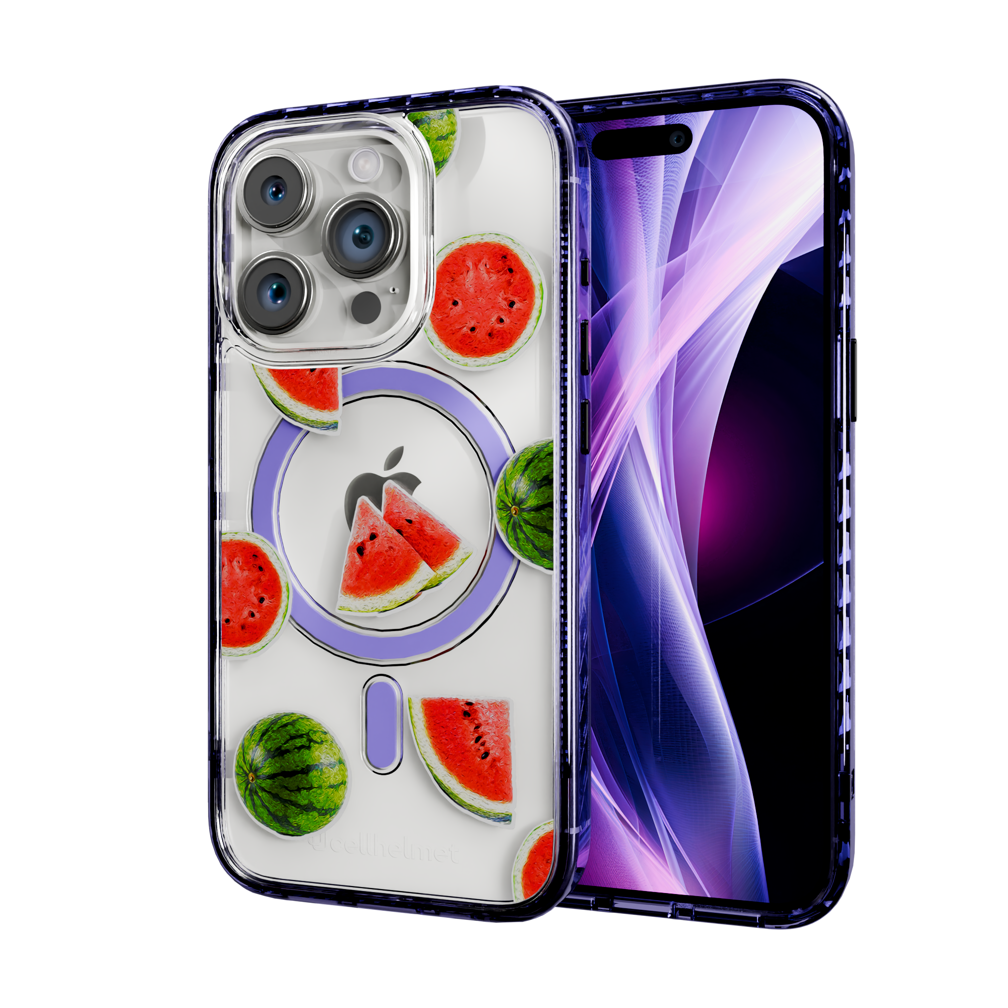 Watermelon Burst | Protective MagSafe Case | Fruits Collection for Apple iPhone 15 Series Apple iPhone 15 Pro / Midnight Lilac