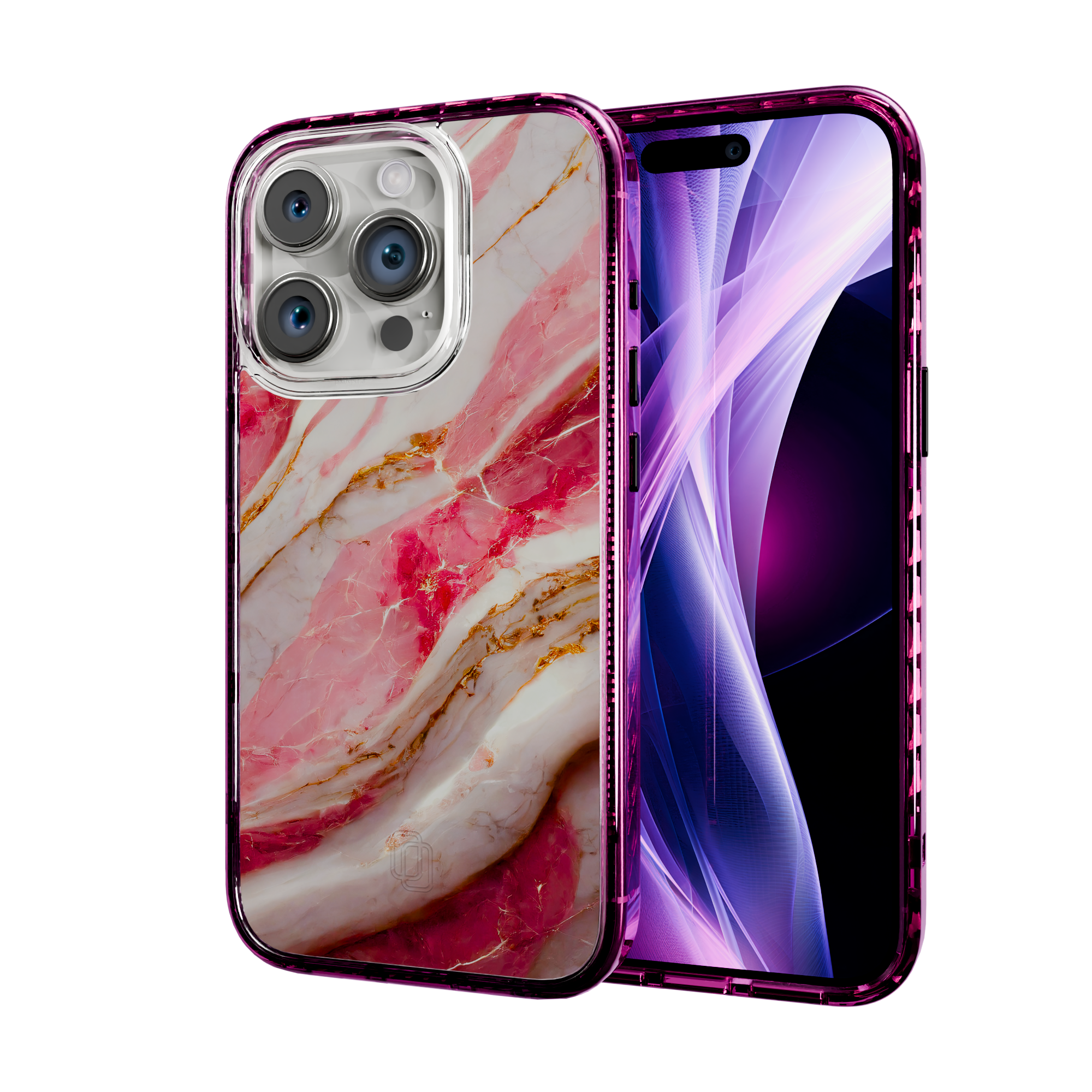 New Dawn | Protective MagSafe Pink Marble Case | Marble Stone Collection for Apple iPhone 15 Series Apple iPhone 15 Pro / Vivid Magenta