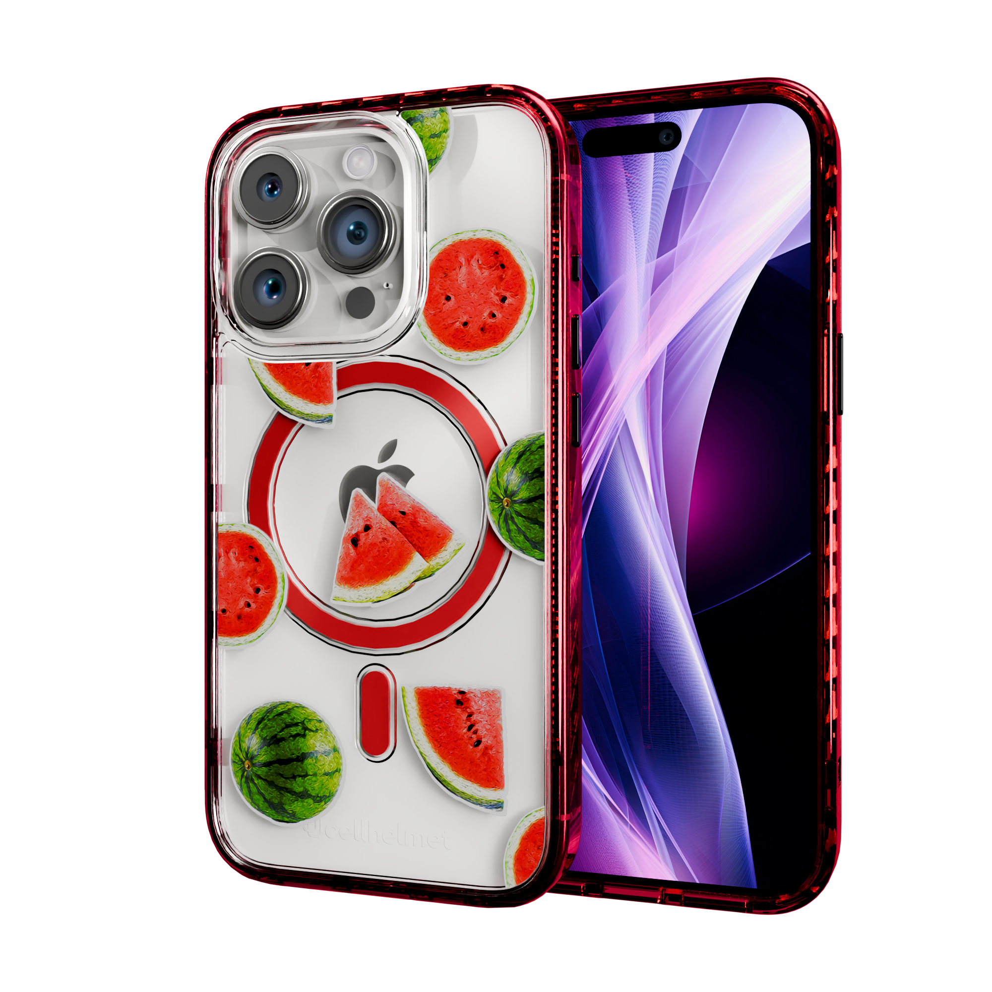Watermelon Burst | Protective MagSafe Case | Fruits Collection for Apple iPhone 15 Series Apple iPhone 15 Pro / Scarlet Red