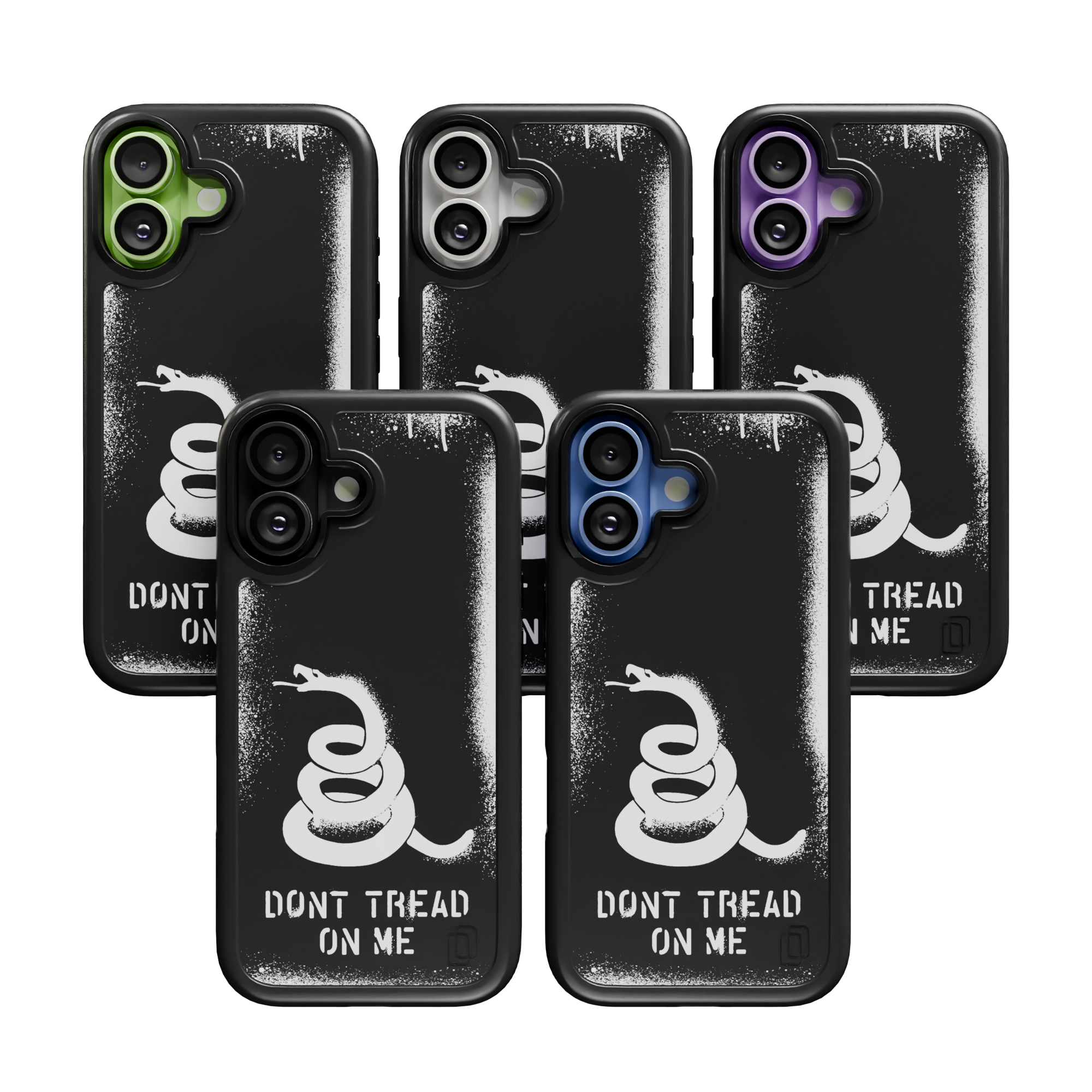 Patriot Collection - Gadsden Stencil for iPhone 17 Series Gadsen Stencil / iPhone 17 / Black