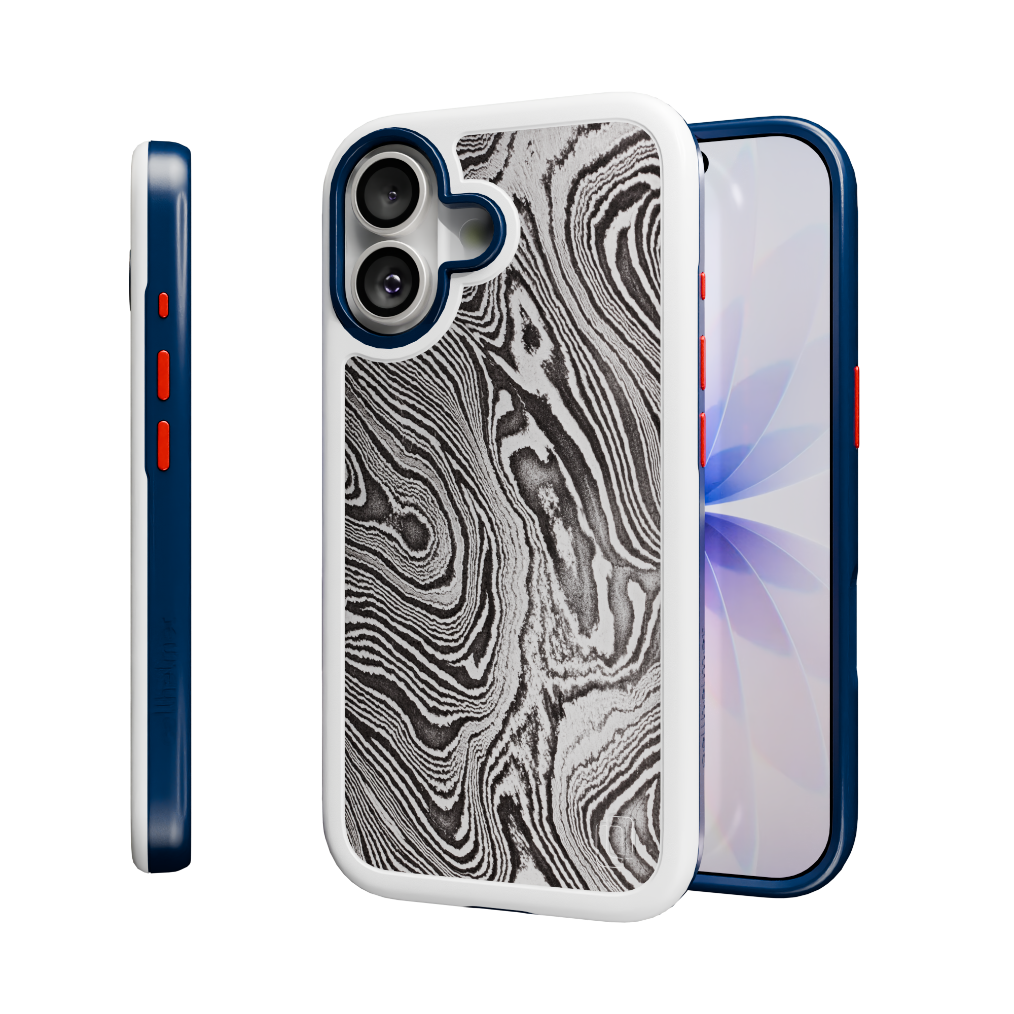 Patriot Collection - Damascus Steel for iPhone 17 Series Damascus Steel / iPhone 17 / White