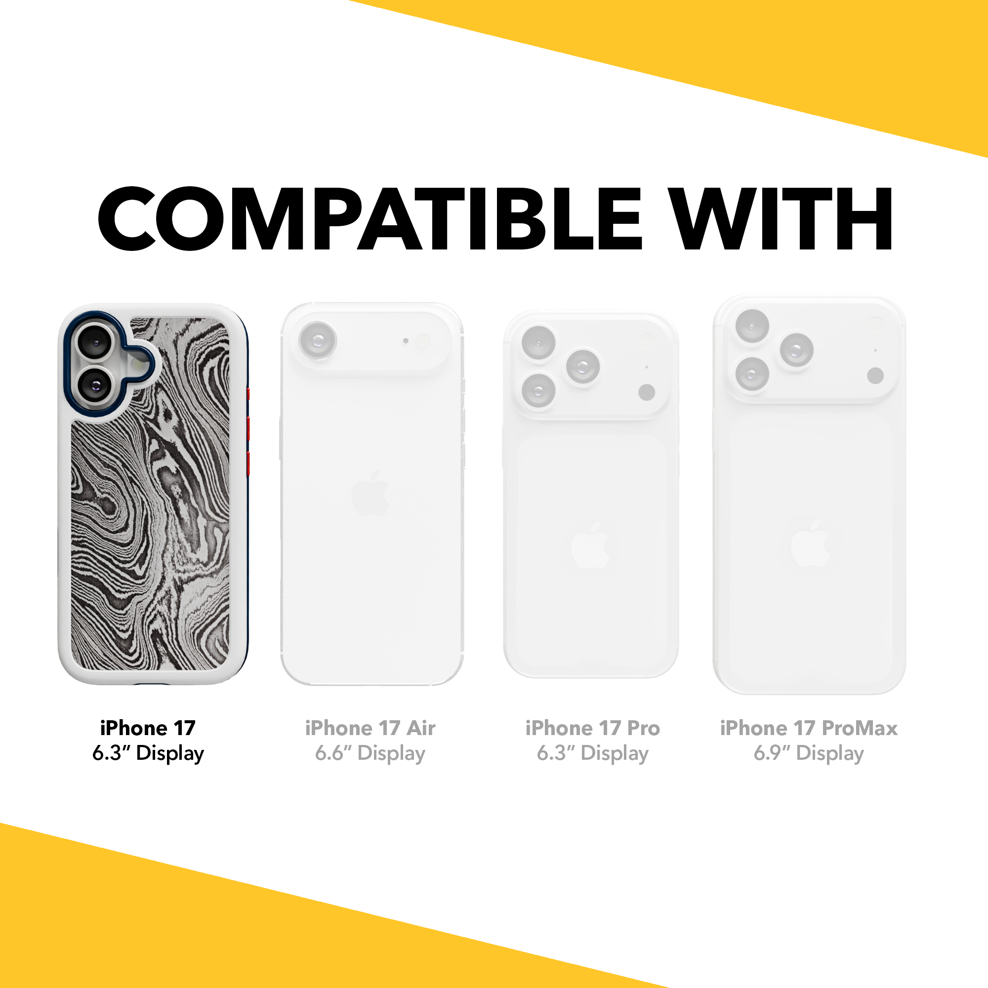 Patriot Collection - Damascus Steel for iPhone 17 Series Damascus Steel / iPhone 17 / White