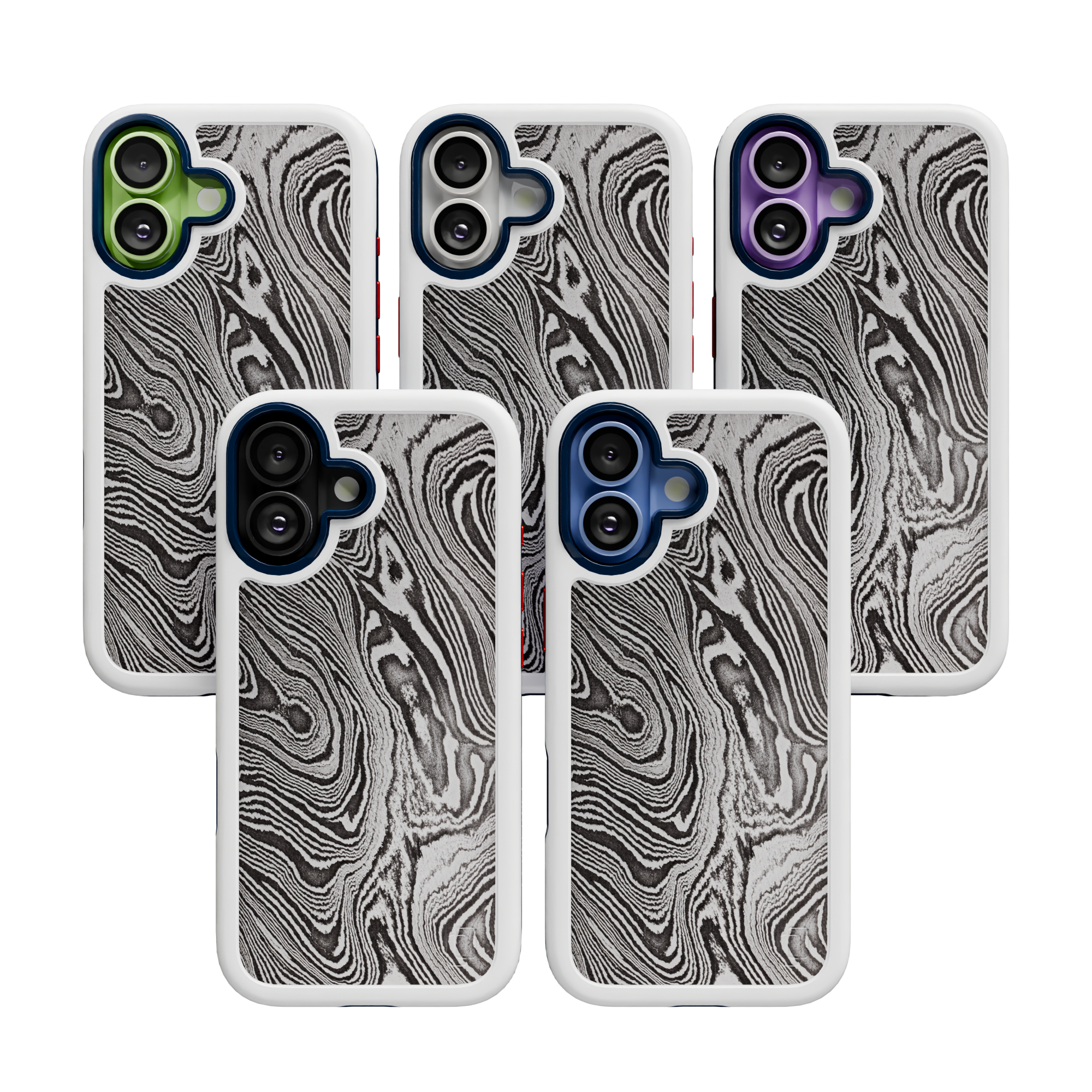 Patriot Collection - Damascus Steel for iPhone 17 Series Damascus Steel / iPhone 17 / White