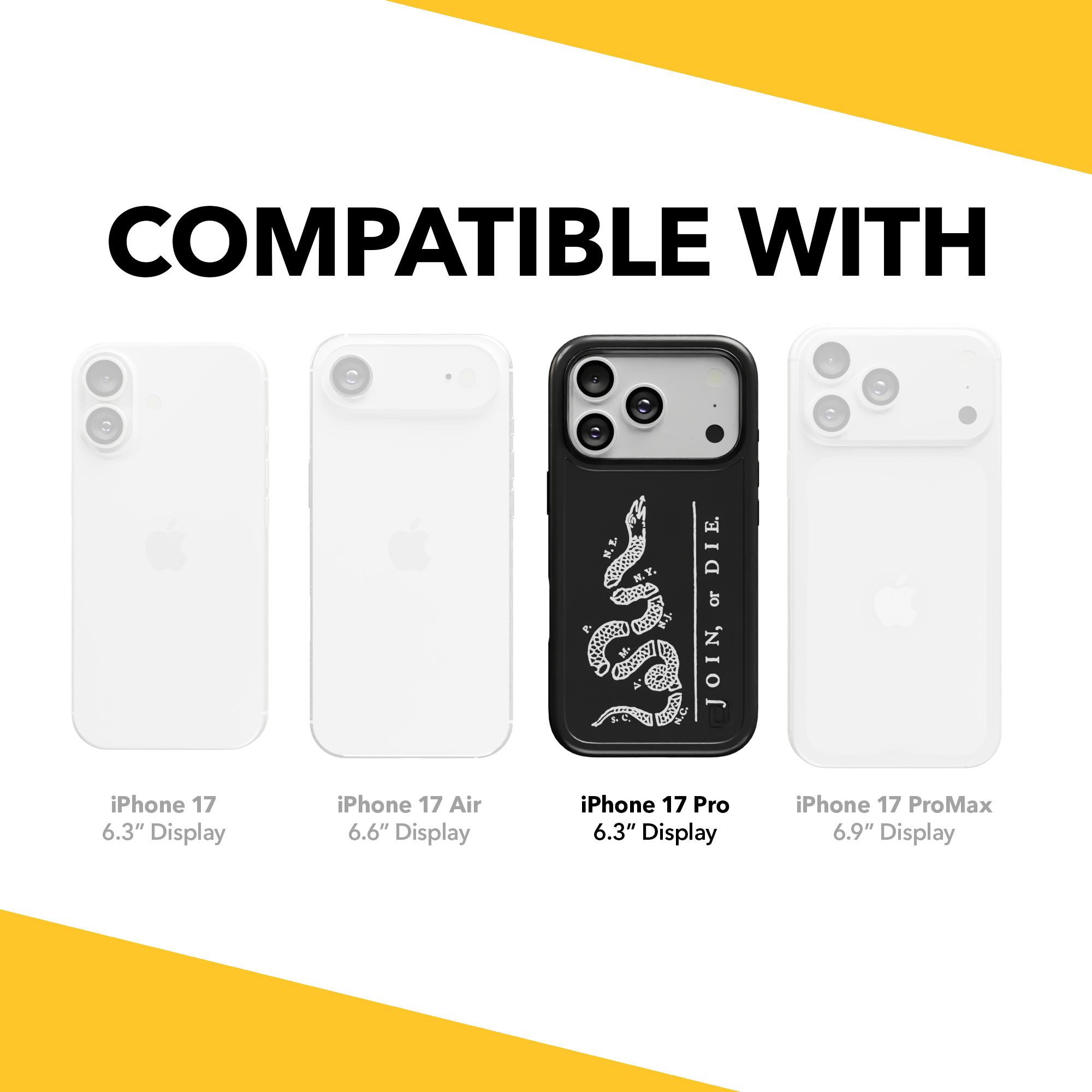 Patriot Collection - Broken Serpent for iPhone 17 Series Broken Serpent / iPhone 17 Pro / Black