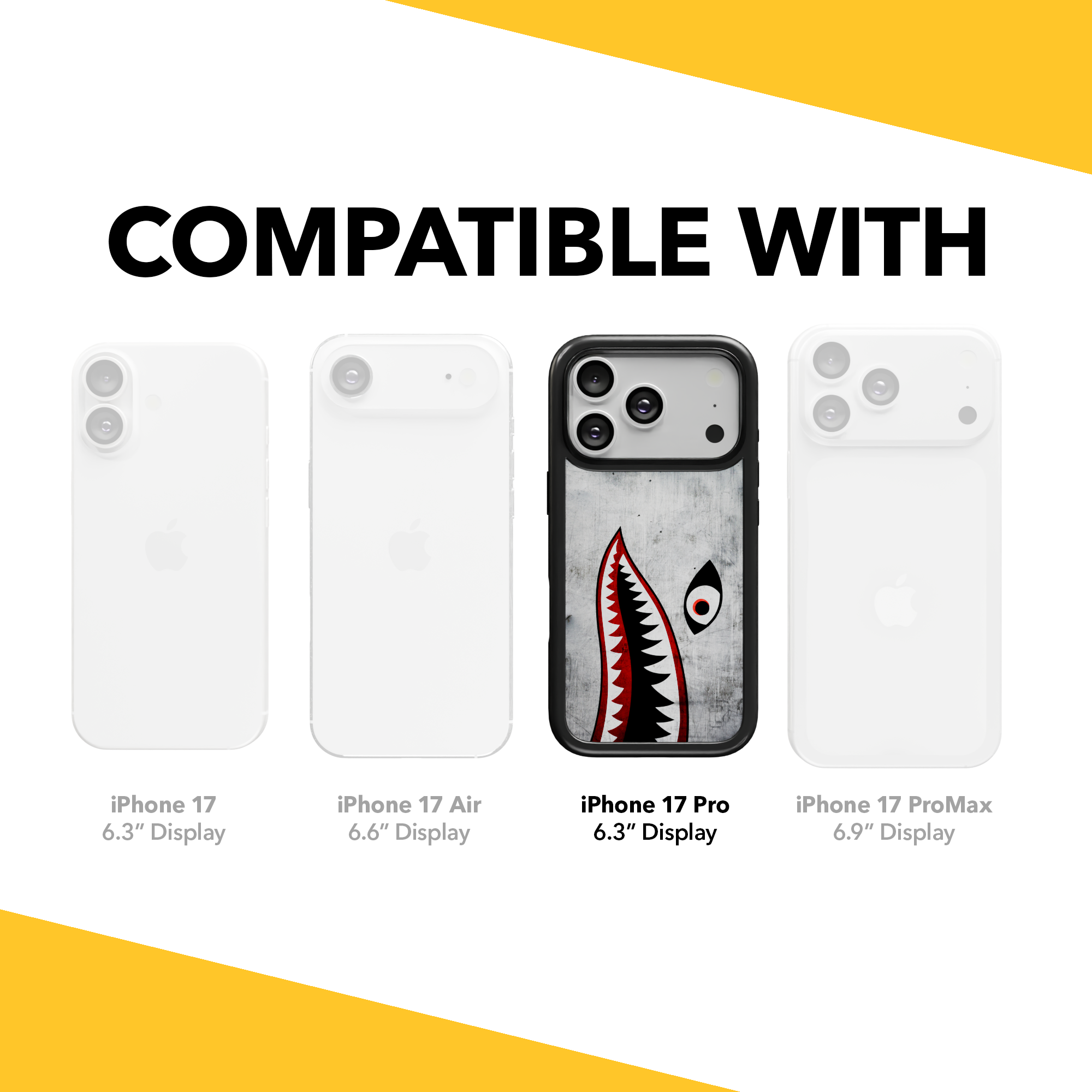 Patriot Collection - Flying Shark for iPhone 17 Series Flying Shark / iPhone 17 Pro / Black