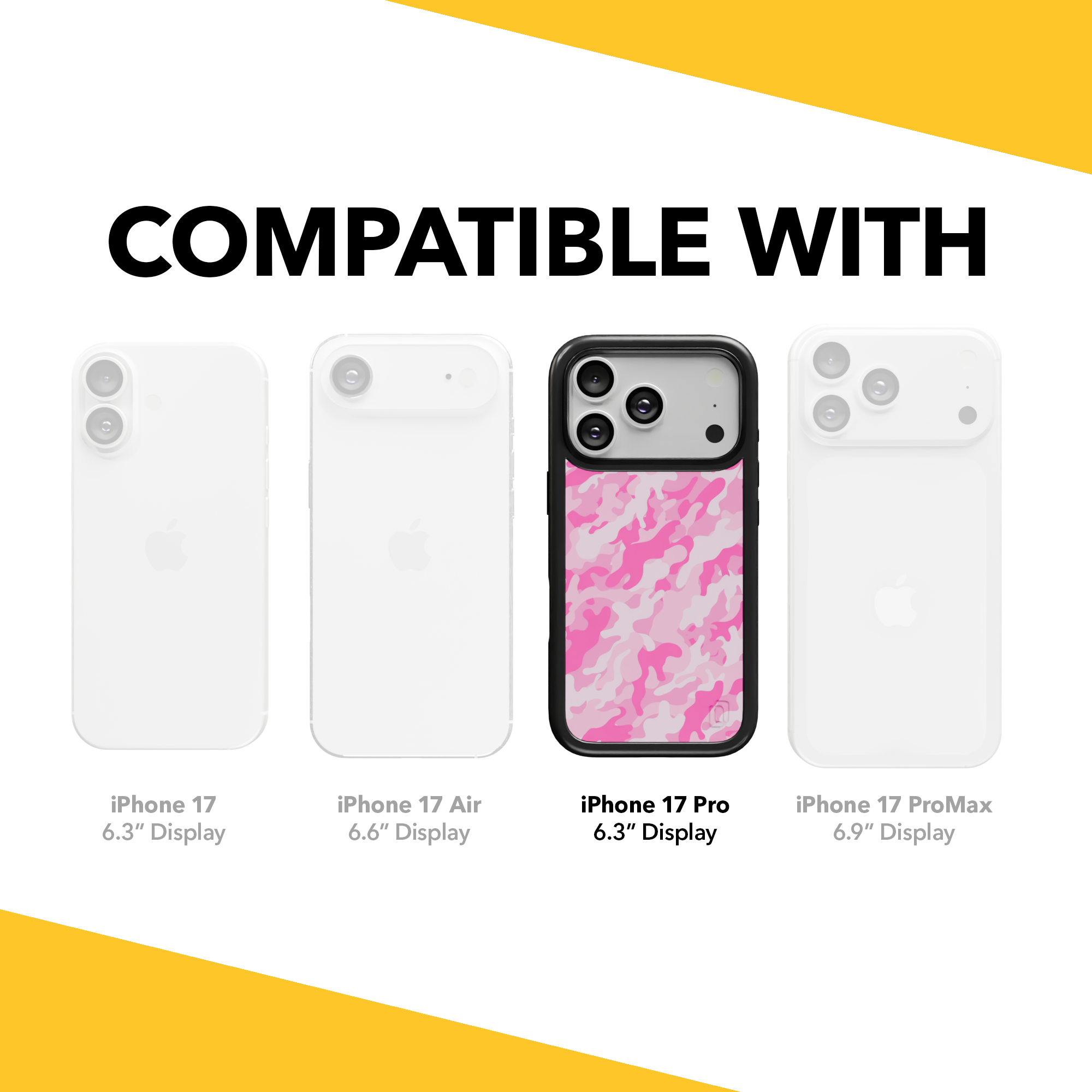Patriot Collection - Pink Camo for iPhone 17 Series Pink Camo / iPhone 17 Pro / Black