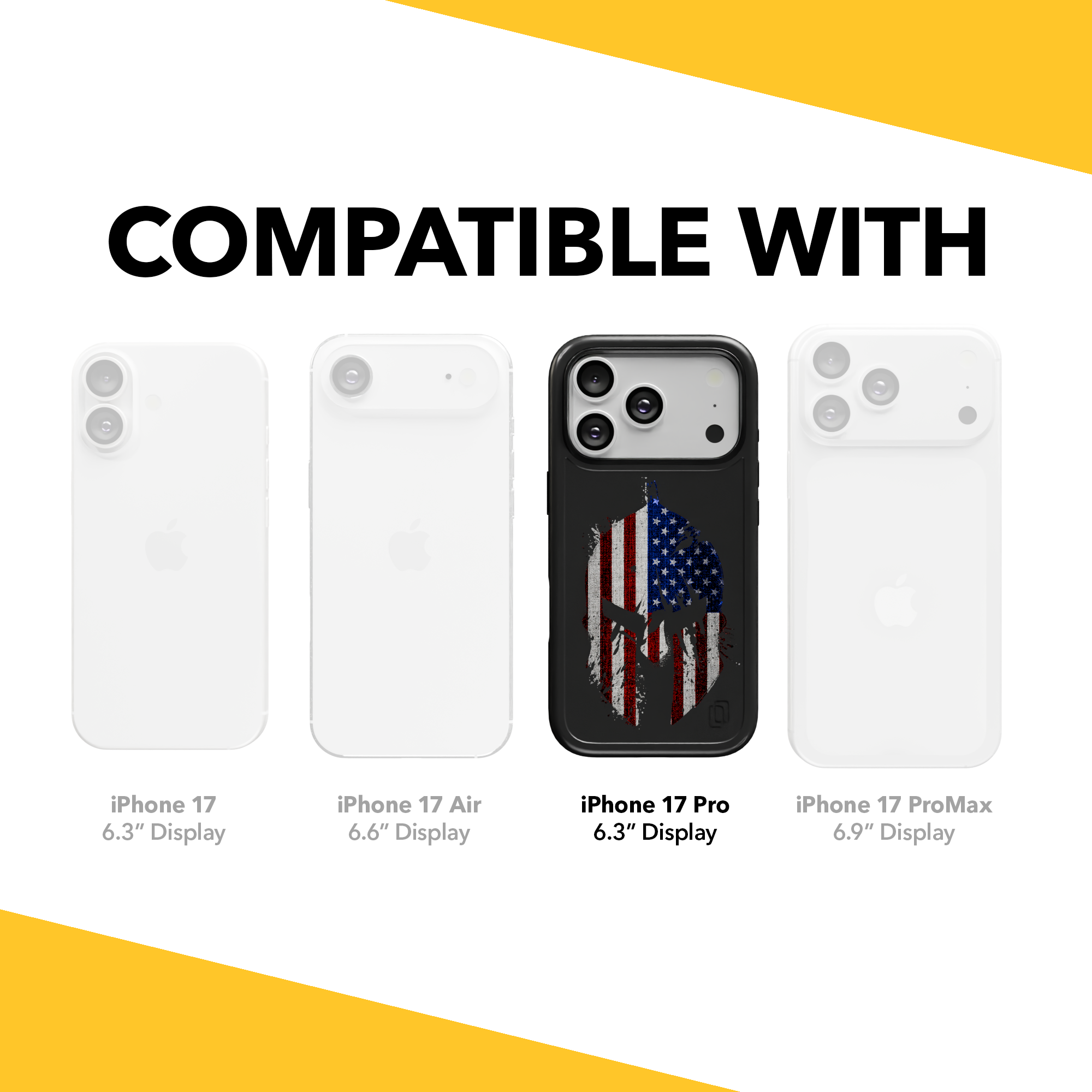 Patriot Collection - Spartan Patriot for iPhone 17 Series Spartan Patriot / iPhone 17 Pro / Black