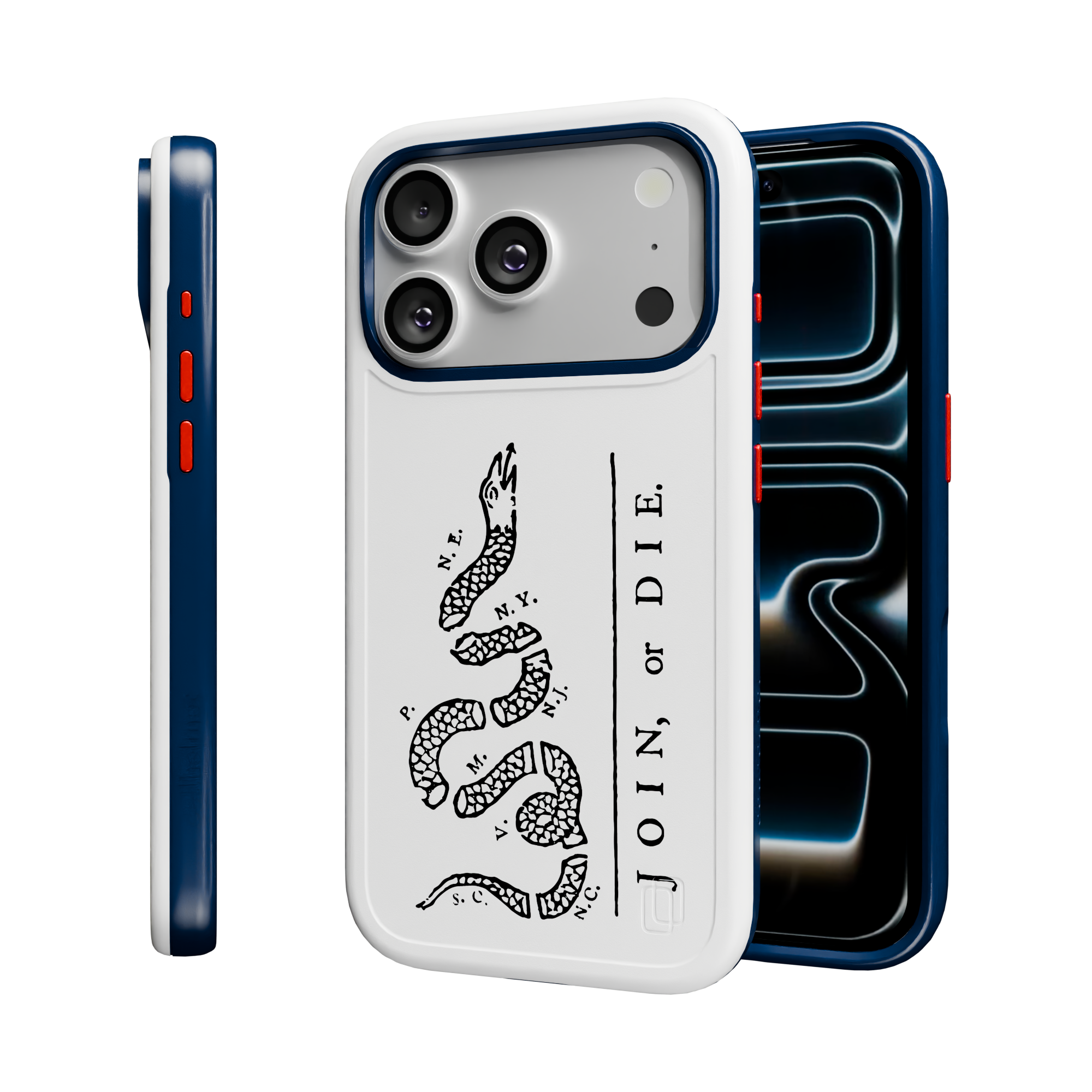 Patriot Collection - Broken Serpent for iPhone 17 Series Broken Serpent / iPhone 17 Pro / White